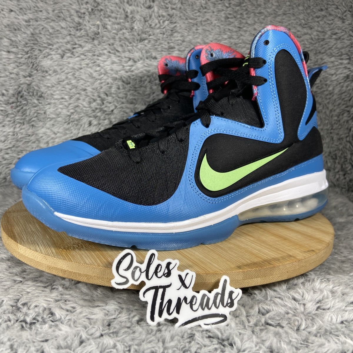 Nike Nike Lebron 9 IX 'Black Dutch Blue Lime' Men's Size 8.5 Size US 8.5 / EU 41-42 - 5 Thumbnail
