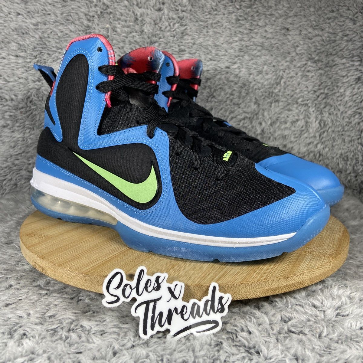 Nike Nike Lebron 9 IX 'Black Dutch Blue Lime' Men's Size 8.5 Size US 8.5 / EU 41-42 - 3 Thumbnail