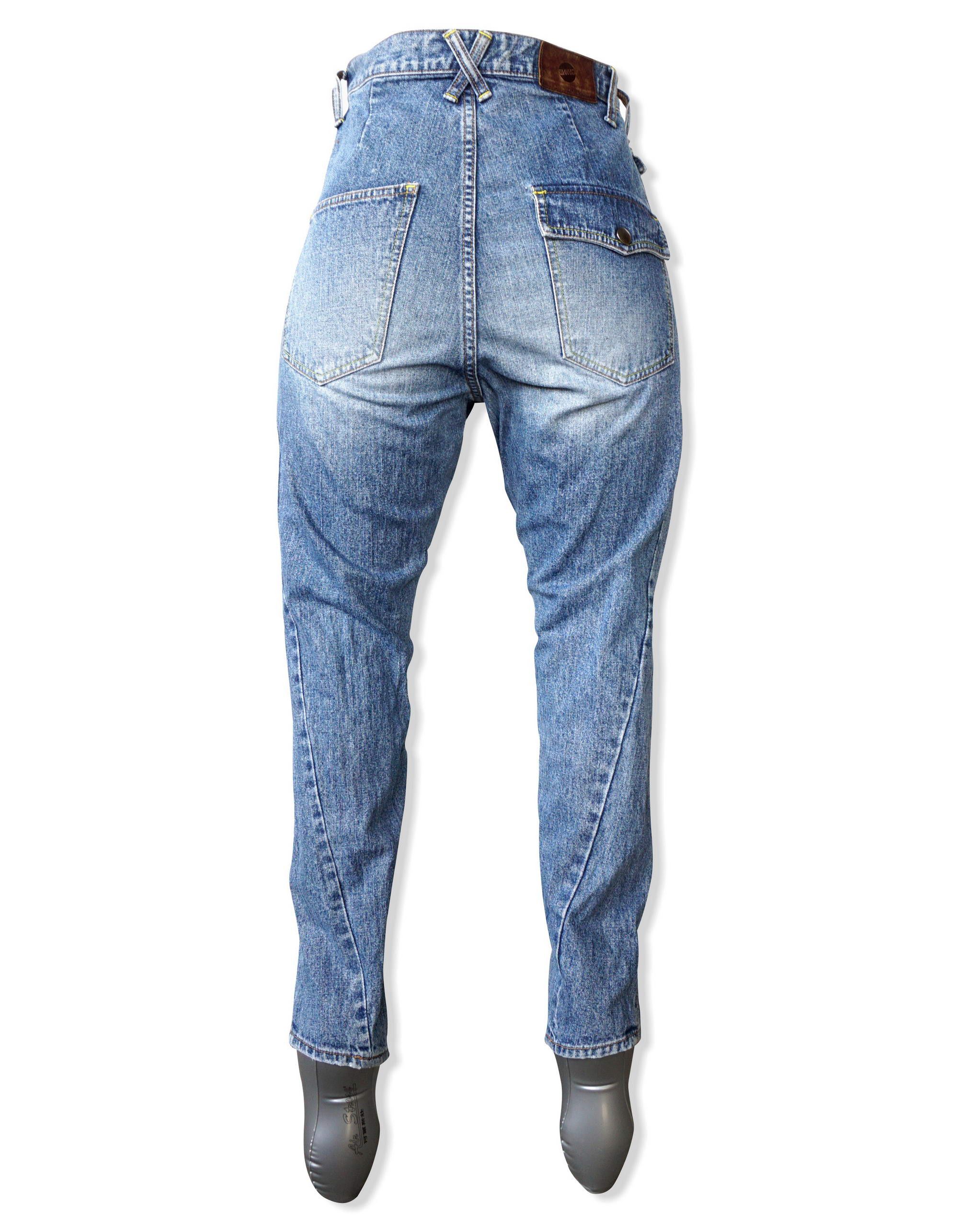 Japanese Brand EHYPHEN World Gallery Distressed & Patched High Waist Jeans Size 26" / US 2 / IT 38 - 4 Thumbnail