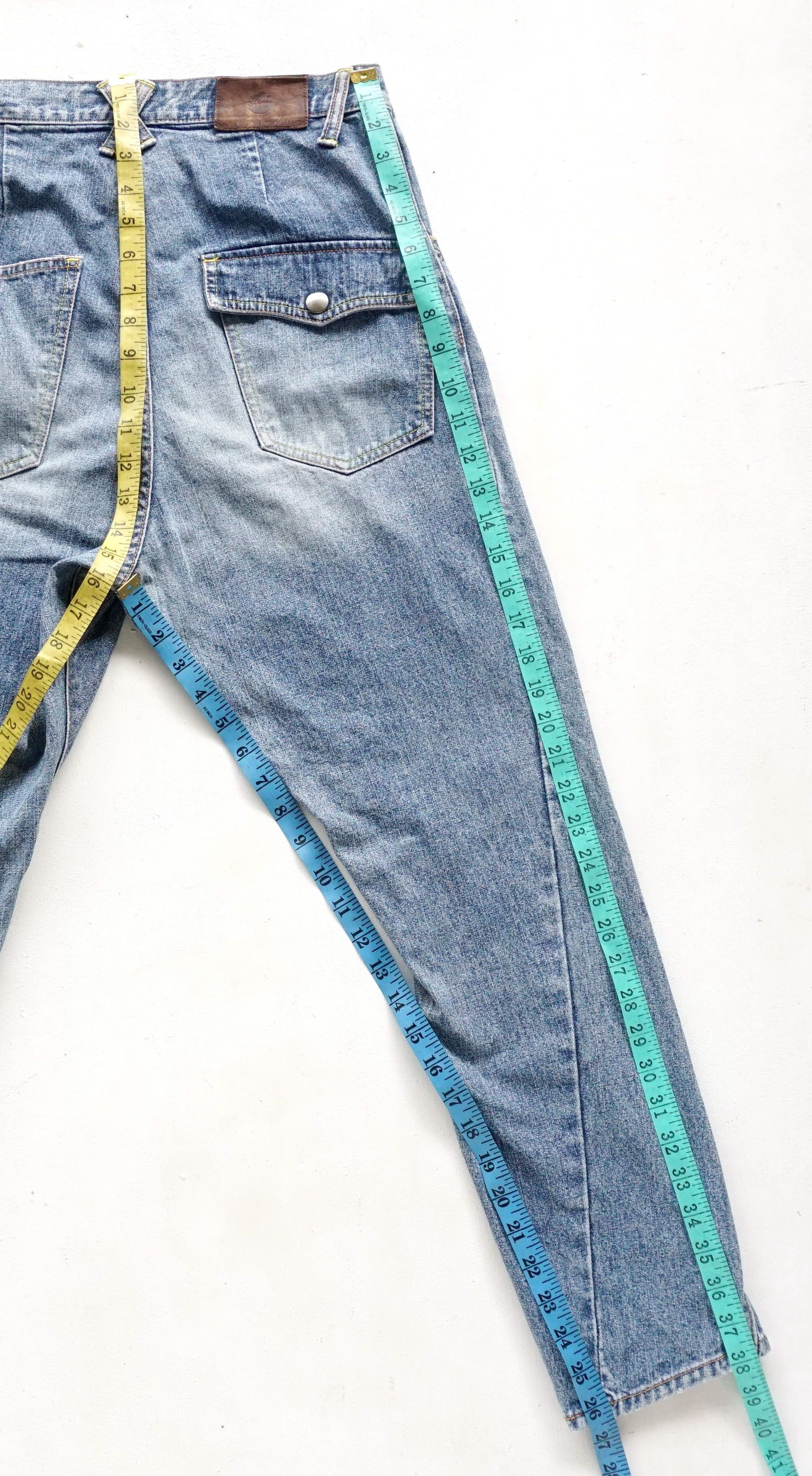 Japanese Brand EHYPHEN World Gallery Distressed & Patched High Waist Jeans Size 26" / US 2 / IT 38 - 18 Thumbnail