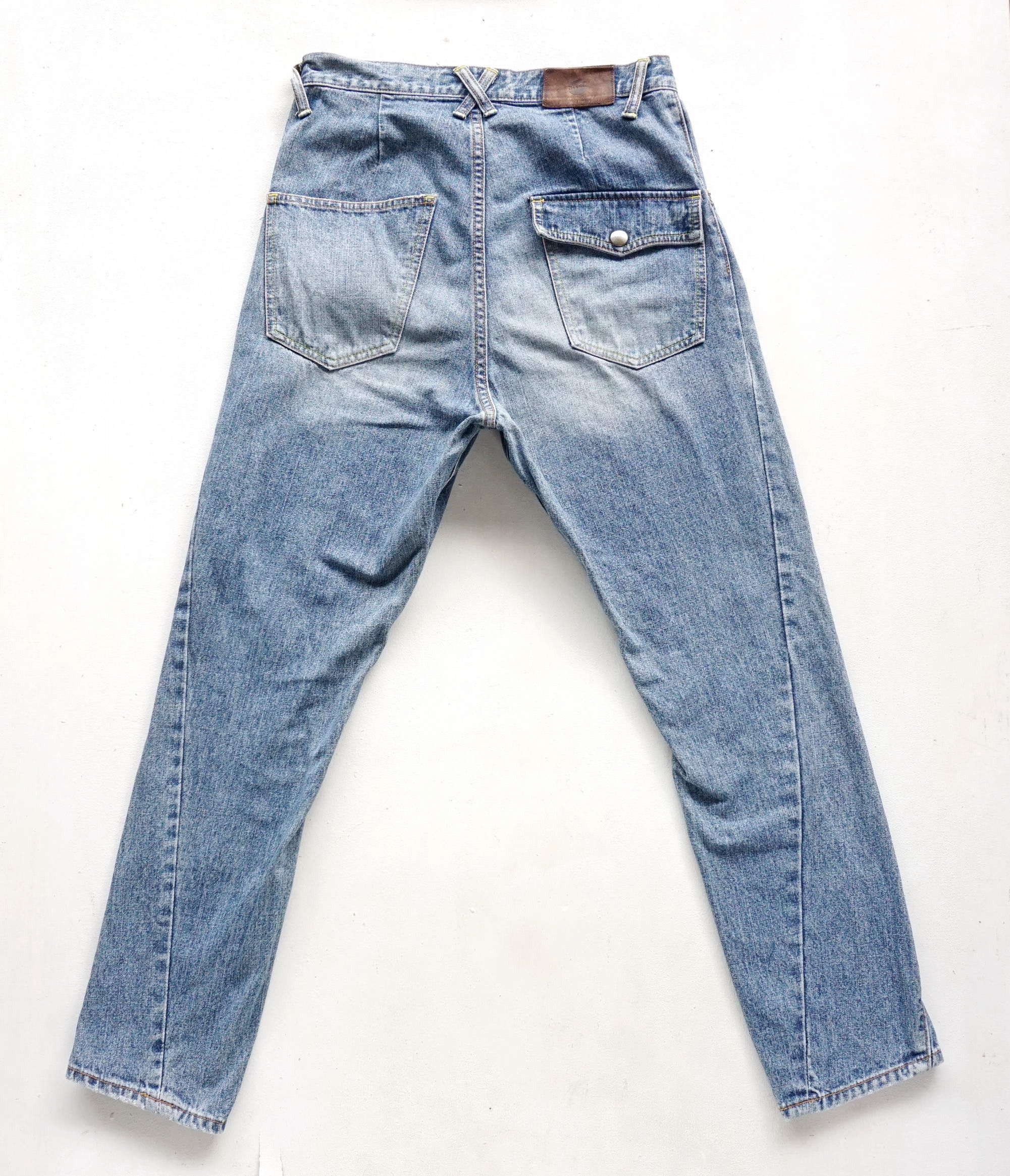 Japanese Brand EHYPHEN World Gallery Distressed & Patched High Waist Jeans Size 26" / US 2 / IT 38 - 2 Thumbnail