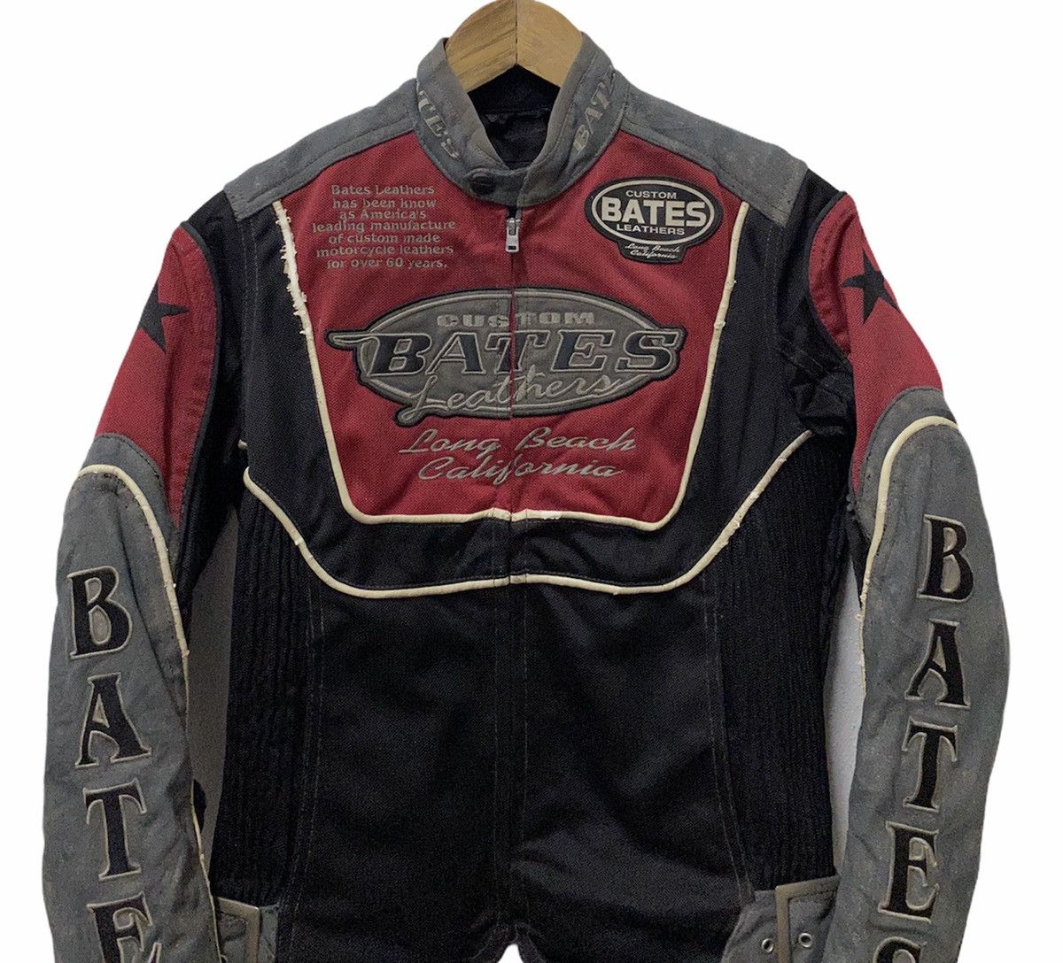 Sports Specialties 🔥Bates Custom Leather Distressed Motorcycle Jacket Size US S / EU 44-46 / 1 - 6 Thumbnail