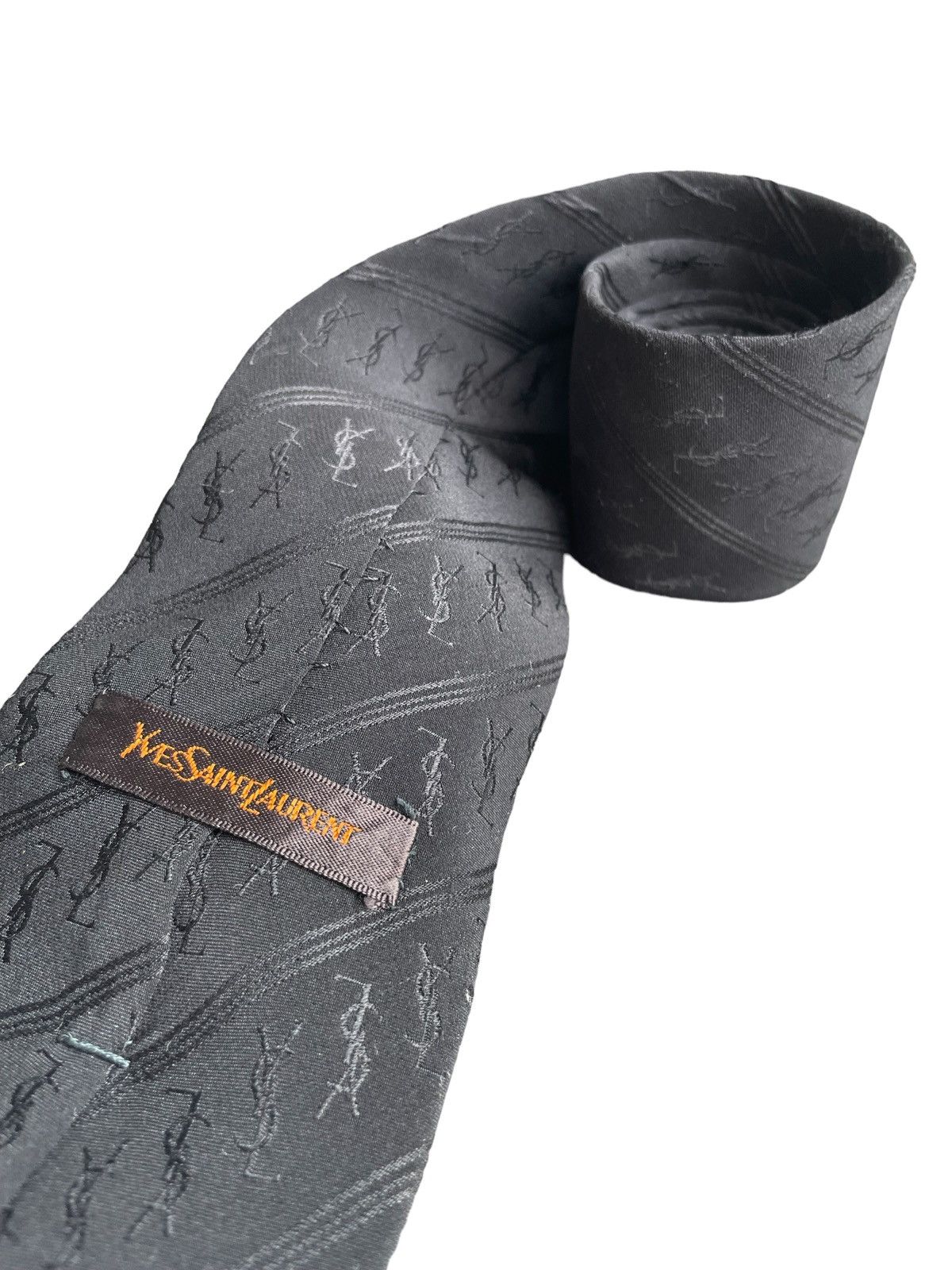 Designer Yves Saint Laurent Mogoram Neck Tie Size ONE SIZE - 4 Thumbnail