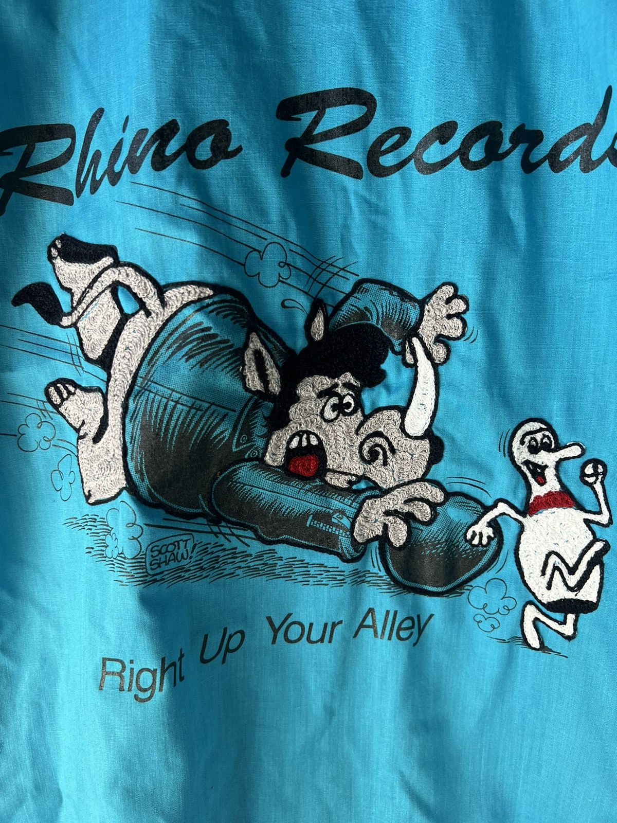 Vintage Vintage Rhino Records Bowler Shirt Size US M / EU 48-50 / 2 - 3 Thumbnail