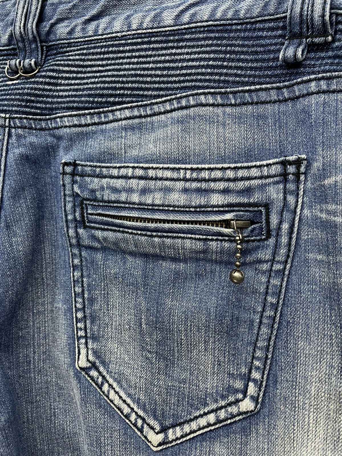 BUFFALO BOBS VERY RARE🔥BUFALLOBOBS Stone Wash Biker Inspired By BALMAIN Size US 31 - 7 Thumbnail