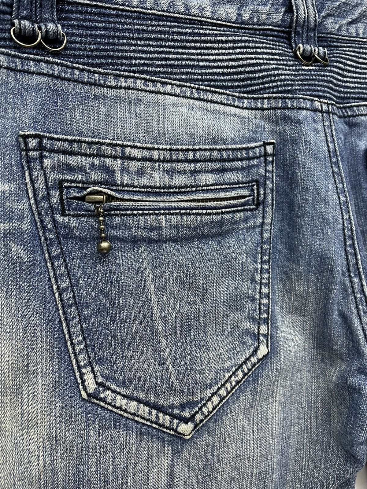 BUFFALO BOBS VERY RARE🔥BUFALLOBOBS Stone Wash Biker Inspired By BALMAIN Size US 31 - 6 Thumbnail