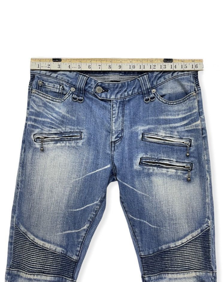BUFFALO BOBS VERY RARE🔥BUFALLOBOBS Stone Wash Biker Inspired By BALMAIN Size US 31 - 11 Thumbnail