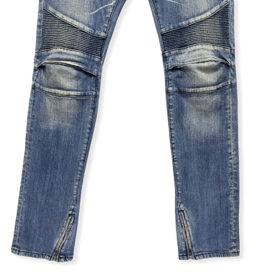 BUFFALO BOBS VERY RARE🔥BUFALLOBOBS Stone Wash Biker Inspired By BALMAIN Size US 31 - 4 Thumbnail