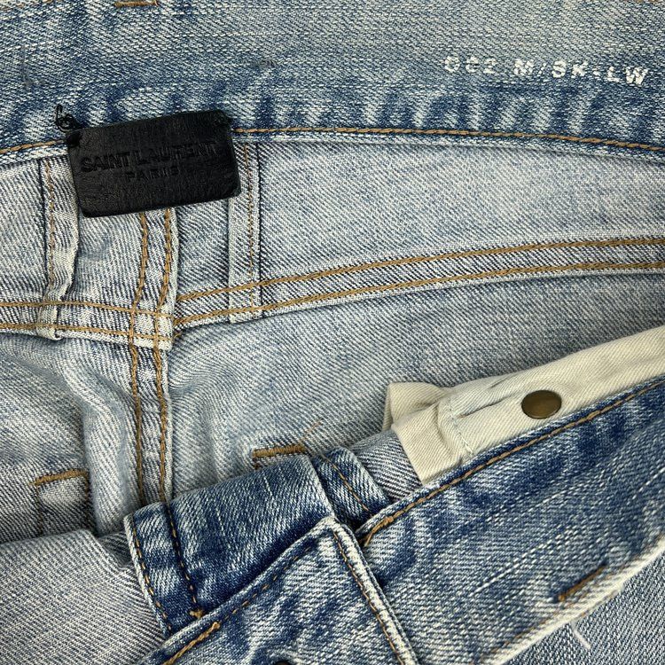 Saint Laurent Paris Saint Laurent SS17 Light Blue D02 Raw Hem Jeans Size US 30 / EU 46 - 4 Thumbnail