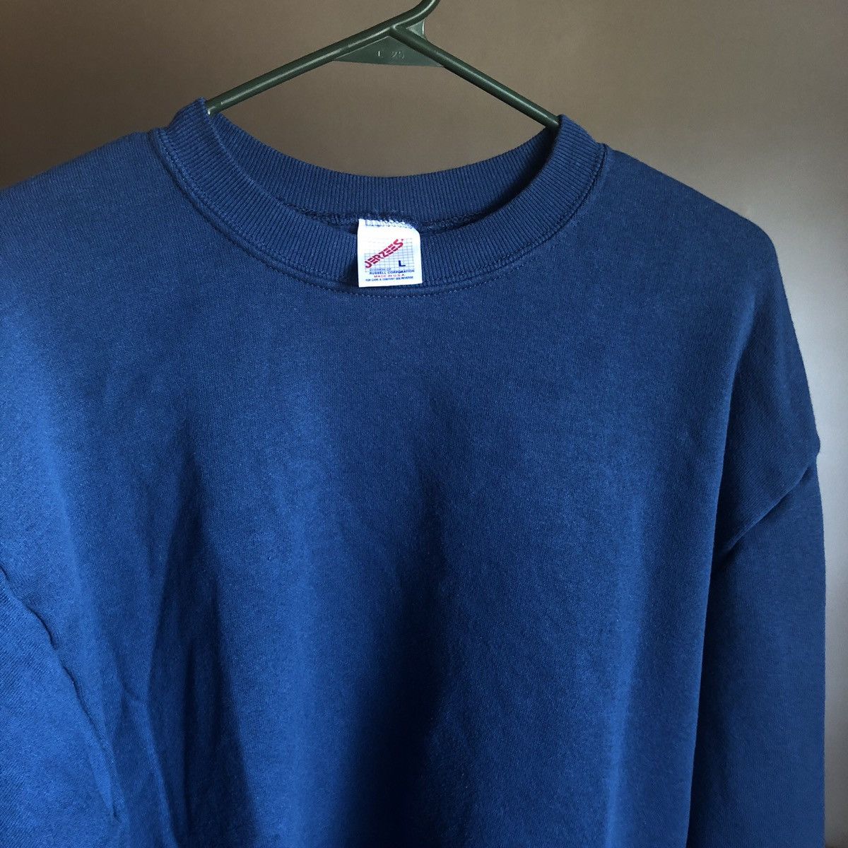 Jerzees Vintage 1990s Jerzees Russell Blue Blank Crewneck Sweatshirt Size US L / EU 52-54 / 3 - 1 Thumbnail