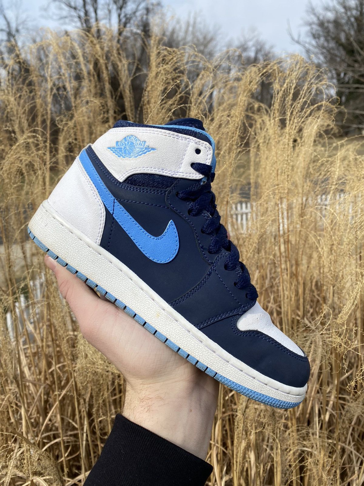 image of Jordan Nike Air Jordan 1 Retro High Gs Chris Paul Shoes in Blue, Men's (Size 5)