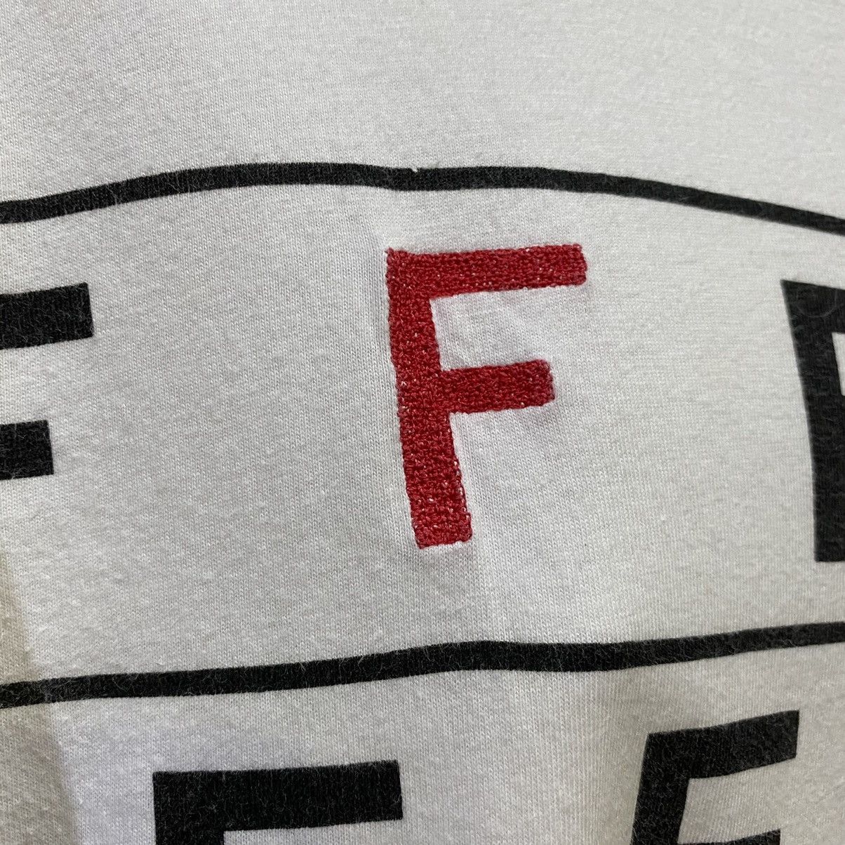 Fendi × Vintage VINTAGE‼️Fendi Red Word Embroided T-Shirt Size US M / EU 48-50 / 2 - 5 Thumbnail