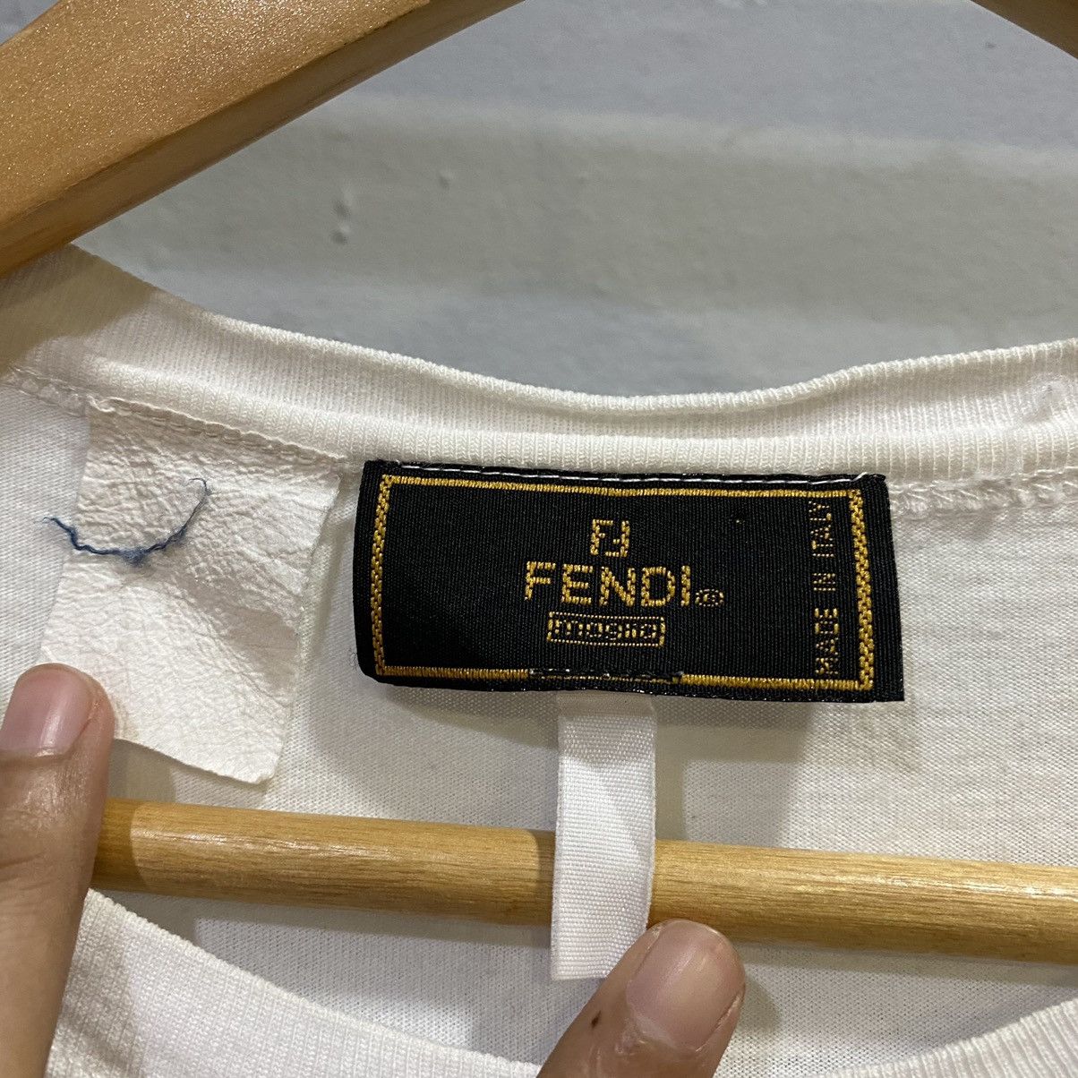 Fendi × Vintage VINTAGE‼️Fendi Red Word Embroided T-Shirt Size US M / EU 48-50 / 2 - 6 Thumbnail