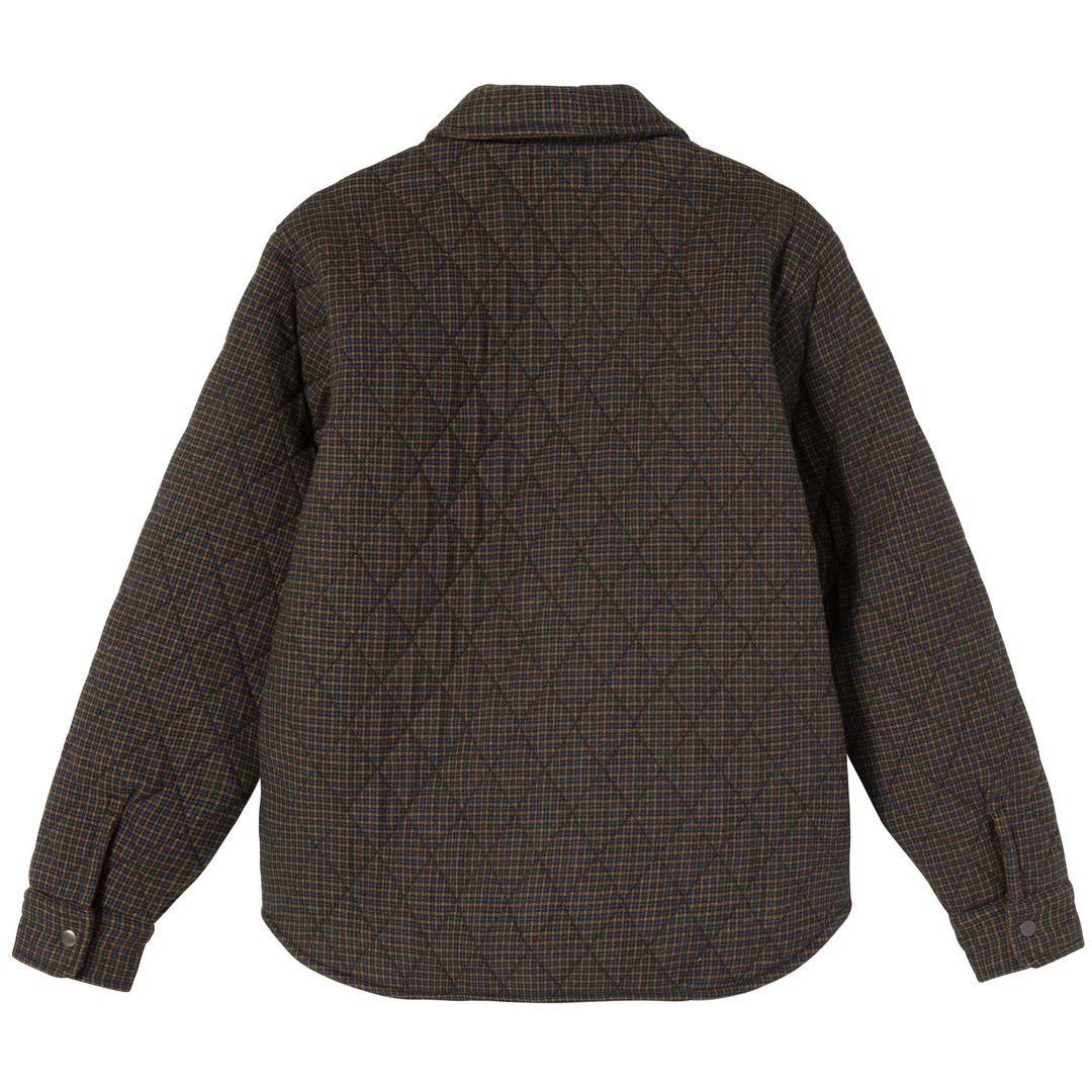 STUSSY MINI CHECK QUILTED ZIP SHIRT