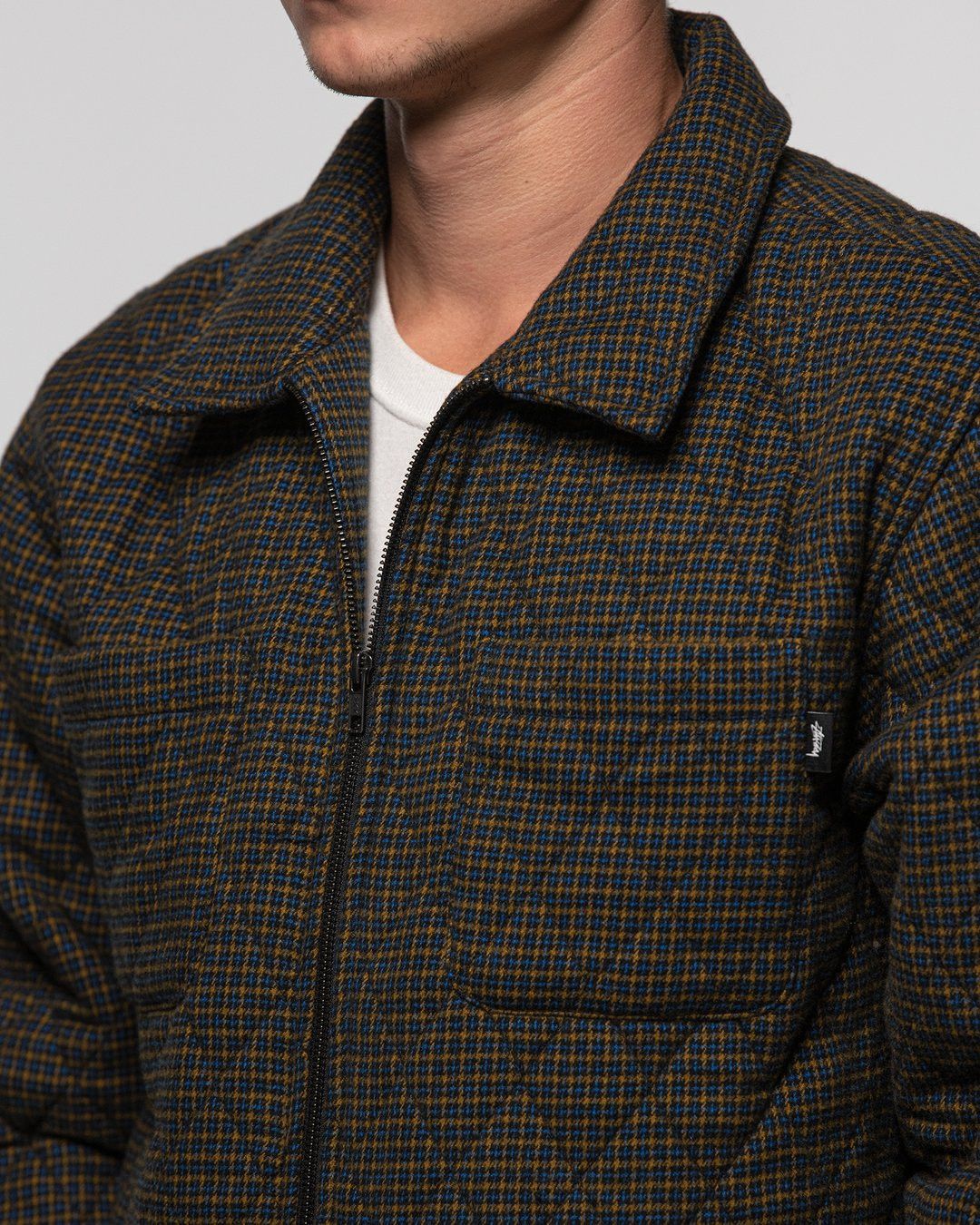 Stussy STUSSY MINI CHECK QUILTED ZIP SHIRT Size US M / EU 48-50 / 2 - 2 Thumbnail