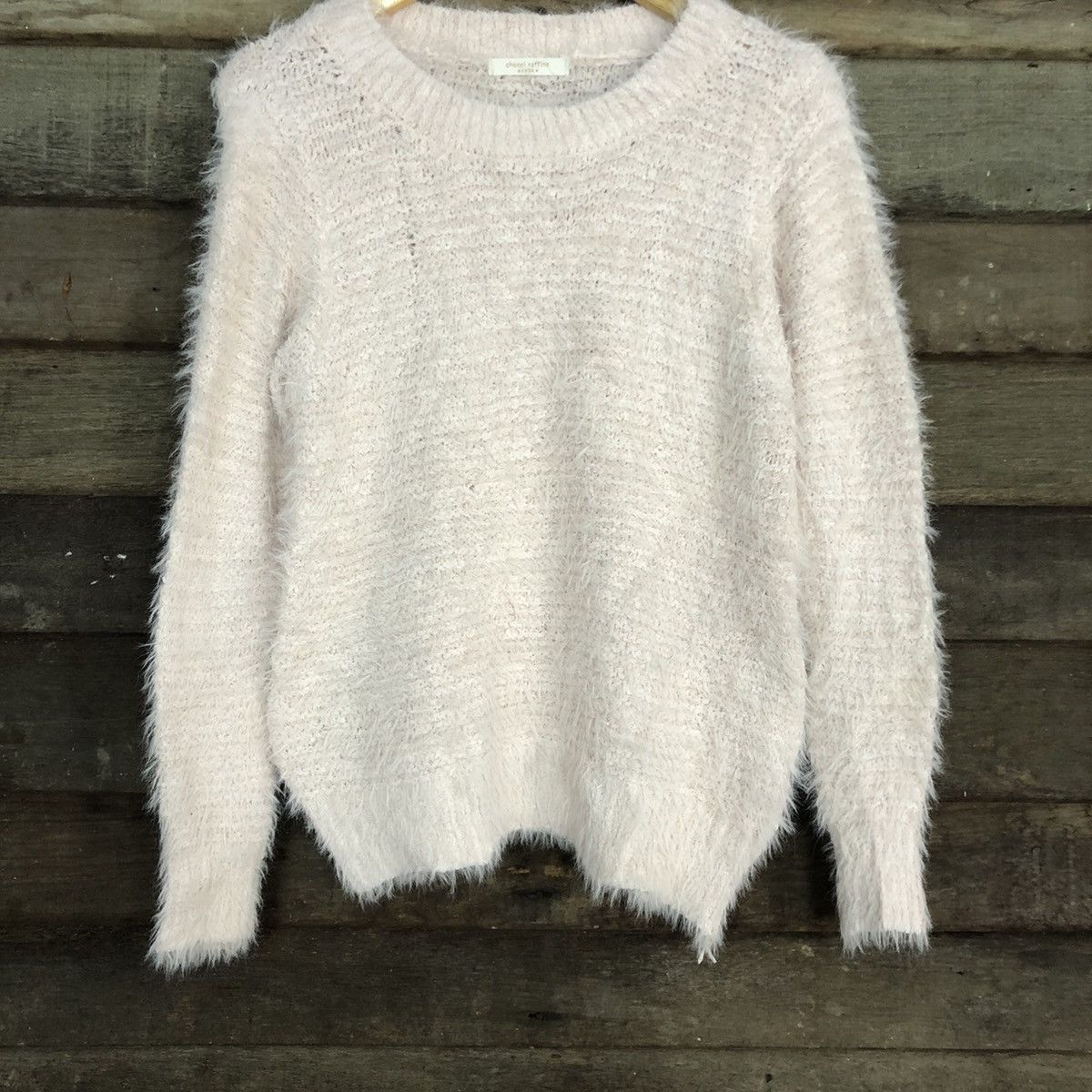 Homespun Knitwear × Japanese Brand Chocol Raffine Light Pink Mohair Shag Shaggy Knitwear#c1030 Size US M / EU 48-50 / 2 - 8 Thumbnail