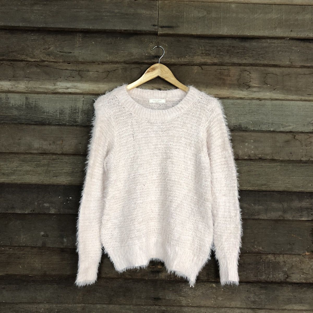 Homespun Knitwear × Japanese Brand Chocol Raffine Light Pink Mohair Shag Shaggy Knitwear#c1030 Size US M / EU 48-50 / 2 - 3 Thumbnail