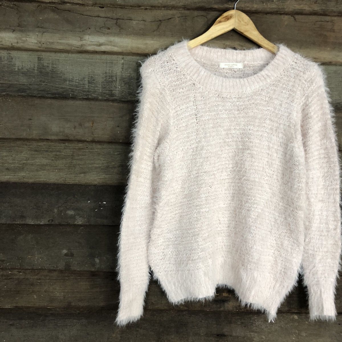 Homespun Knitwear × Japanese Brand Chocol Raffine Light Pink Mohair Shag Shaggy Knitwear#c1030 Size US M / EU 48-50 / 2 - 7 Thumbnail