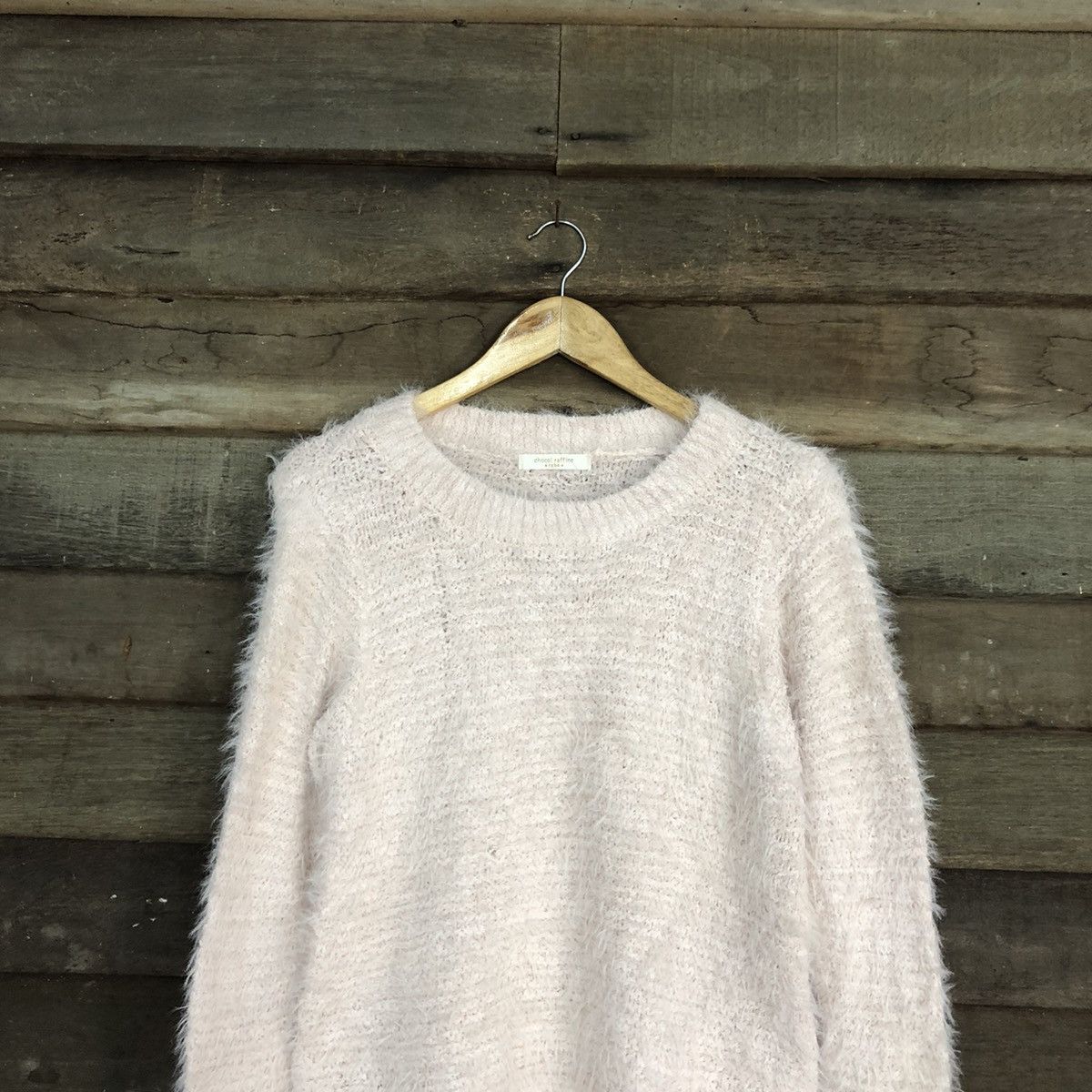 Homespun Knitwear × Japanese Brand Chocol Raffine Light Pink Mohair Shag Shaggy Knitwear#c1030 Size US M / EU 48-50 / 2 - 2 Thumbnail