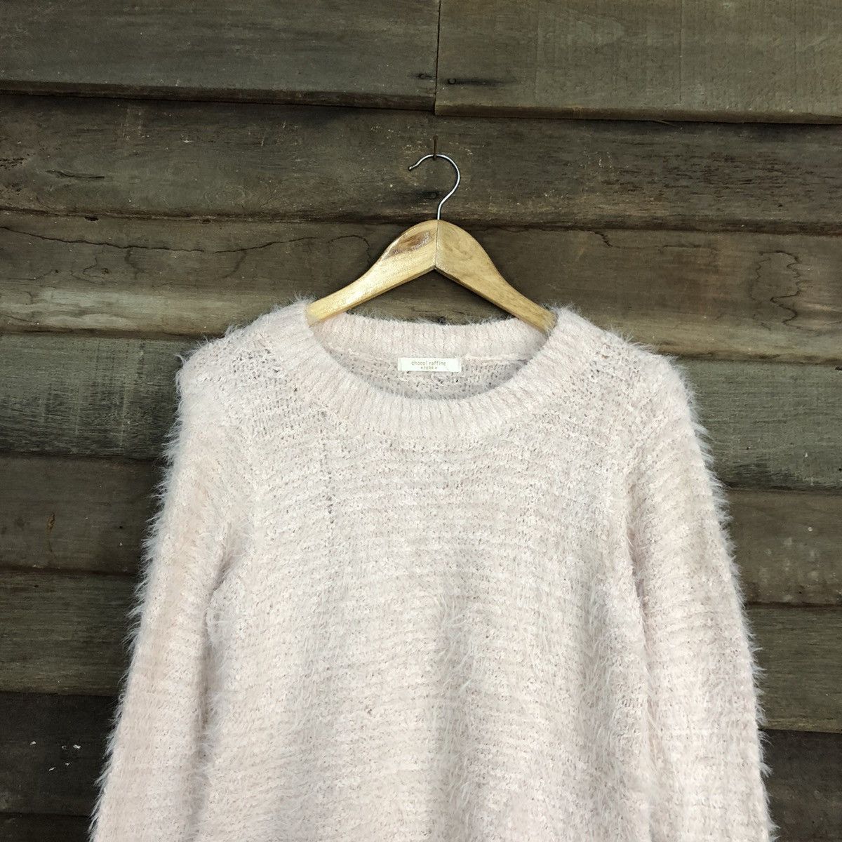 Homespun Knitwear × Japanese Brand Chocol Raffine Light Pink Mohair Shag Shaggy Knitwear#c1030 Size US M / EU 48-50 / 2 - 9 Thumbnail