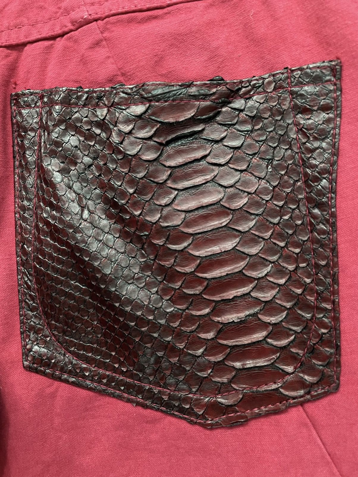 Isamu Katayama Backlash RARE! ISAMU KATAYAMA BACKLASH Snake Leather Pocket Pants Size US 29 - 2 Thumbnail