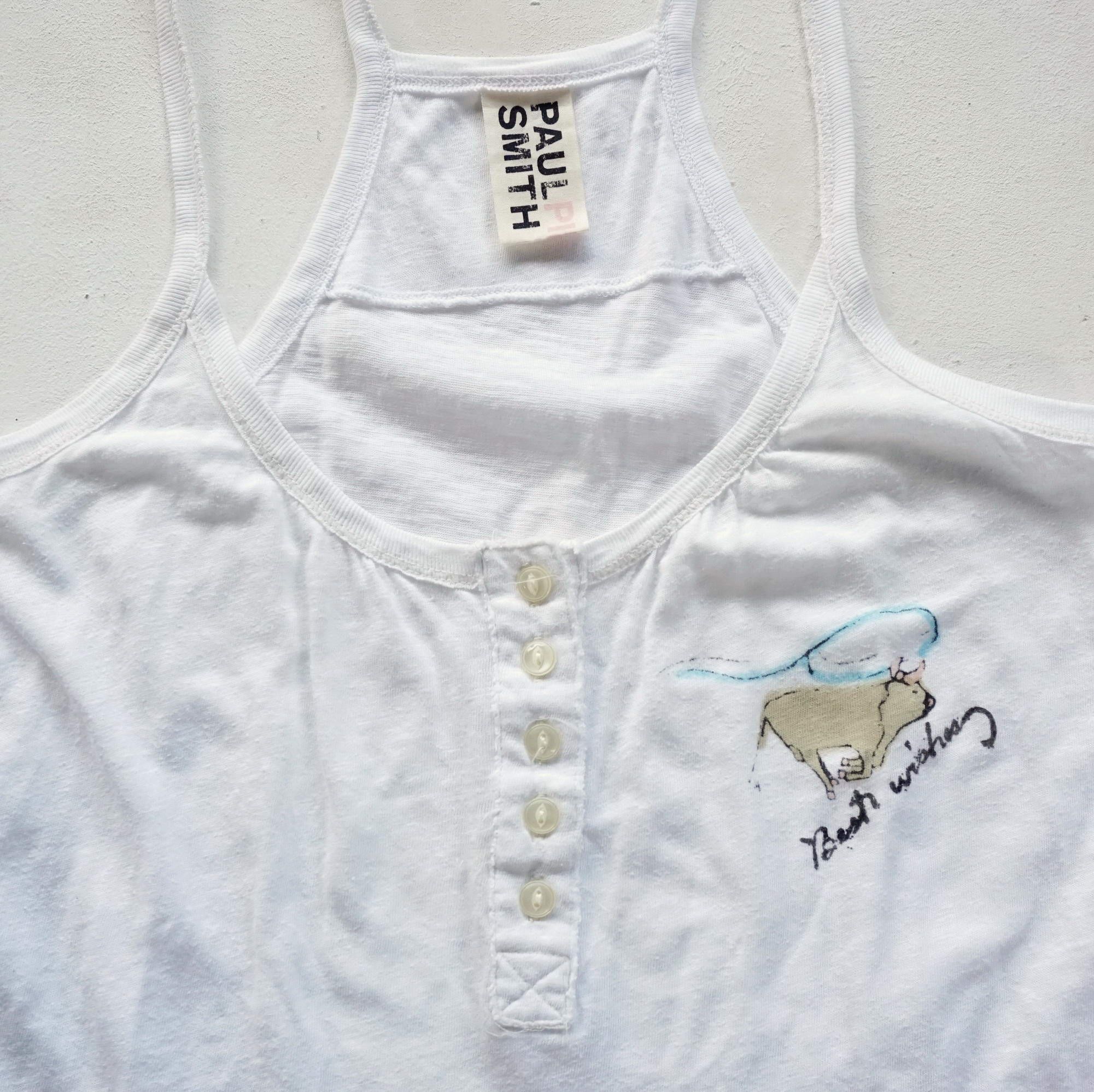 Designer × Paul Smith PAUL SMITH PINK Buttoned Spaghetti Strap T-Shirt Size M / US 6-8 / IT 42-44 - 3 Thumbnail