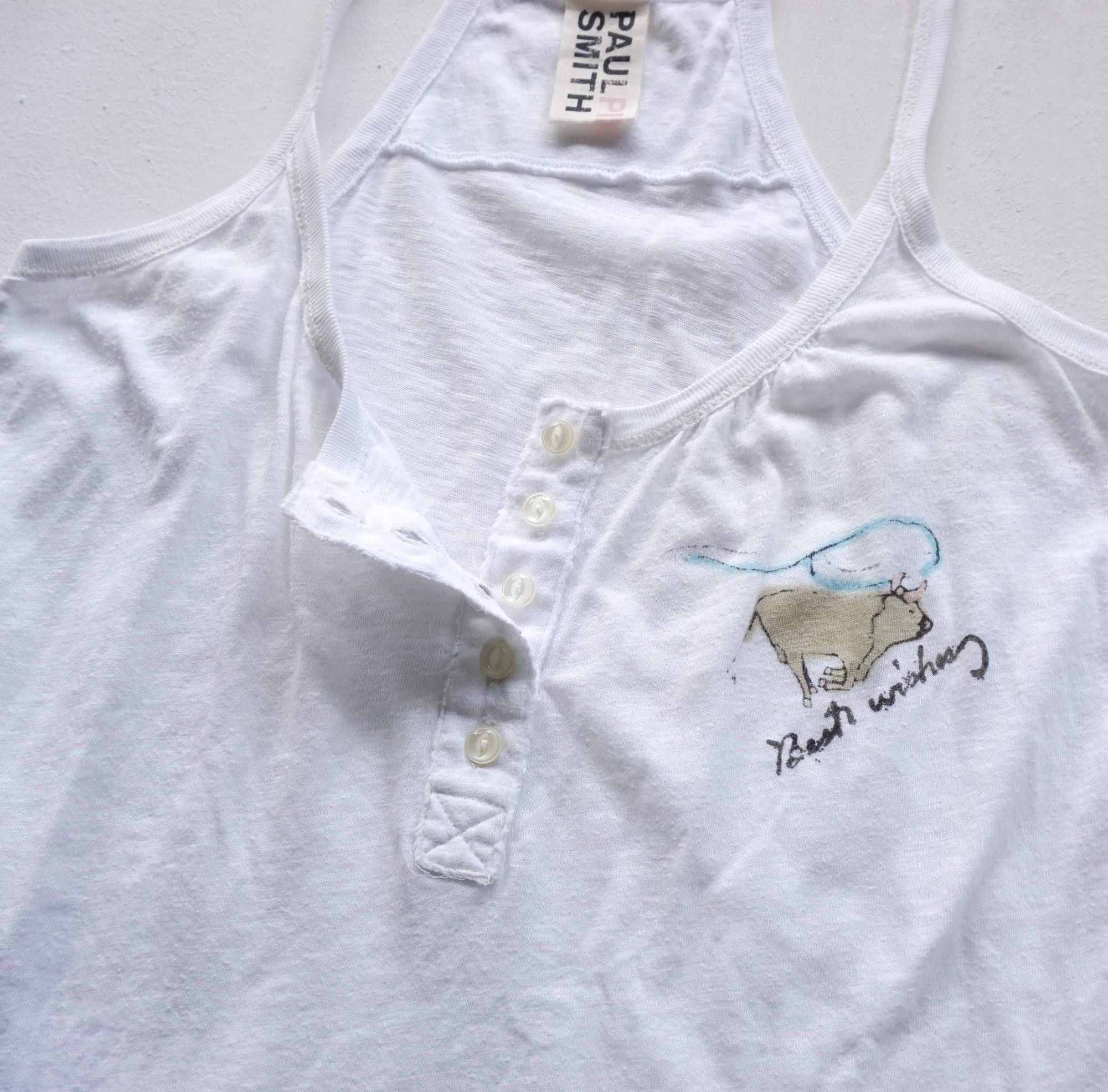 Designer × Paul Smith PAUL SMITH PINK Buttoned Spaghetti Strap T-Shirt Size M / US 6-8 / IT 42-44 - 8 Thumbnail