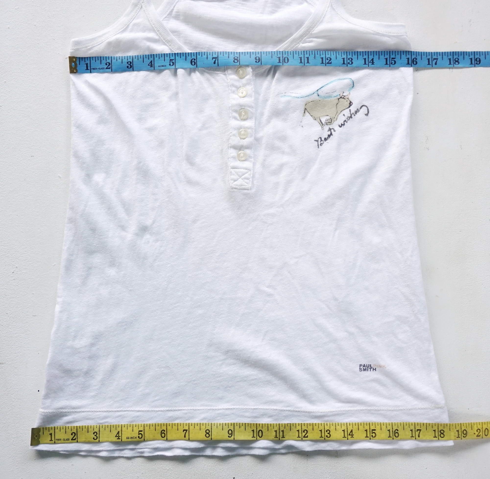 Designer × Paul Smith PAUL SMITH PINK Buttoned Spaghetti Strap T-Shirt Size M / US 6-8 / IT 42-44 - 14 Thumbnail