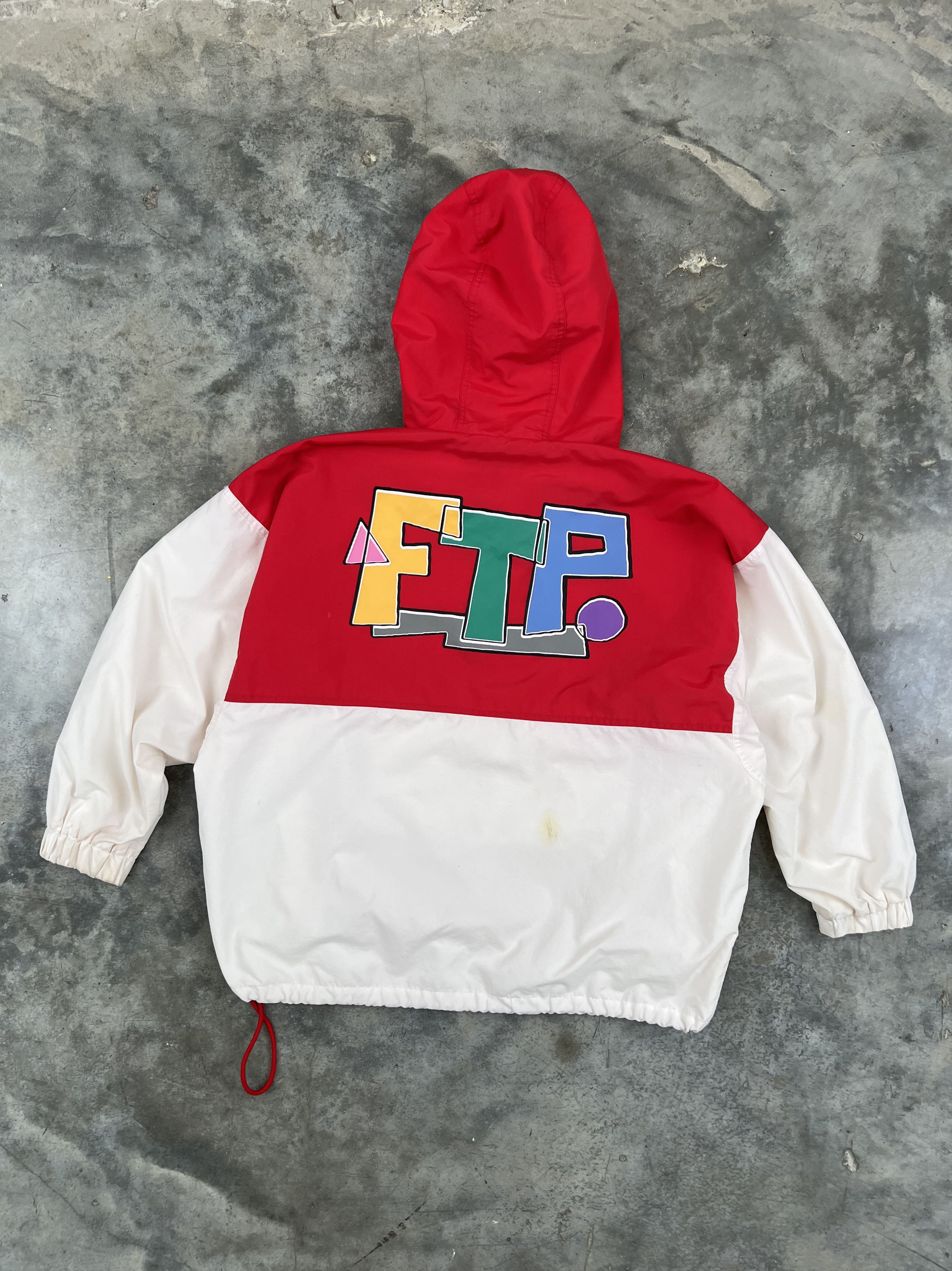 image of Fuck The Population Ftp Color Block Logo Anorak Jacket Medium Fuck in Null, Men's
