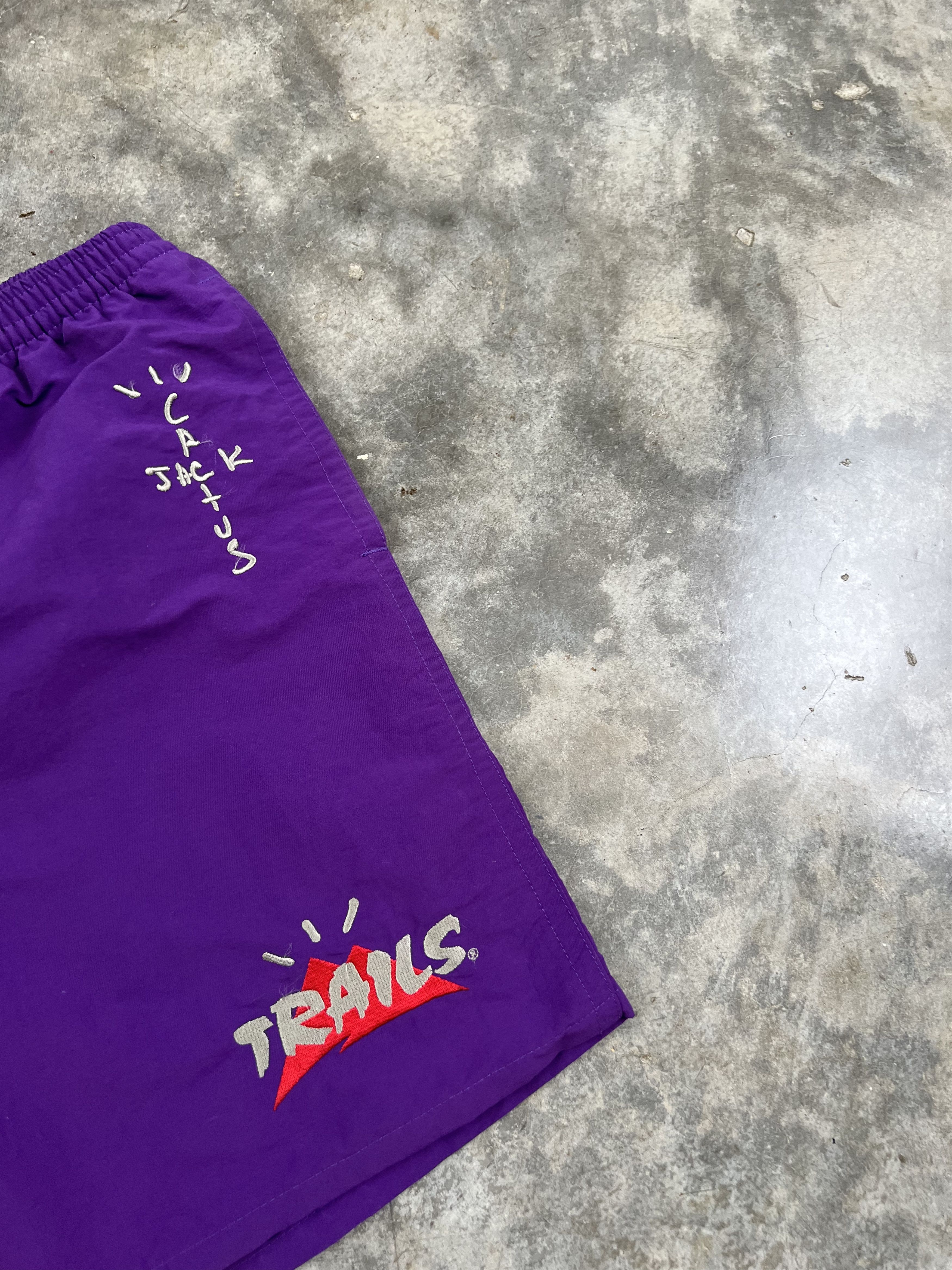 Travis Scott Travis Scott Trails Running Shorts Purple Medium 🧊❄️🥣 270 Size US 32 / EU 48 - 2 Thumbnail