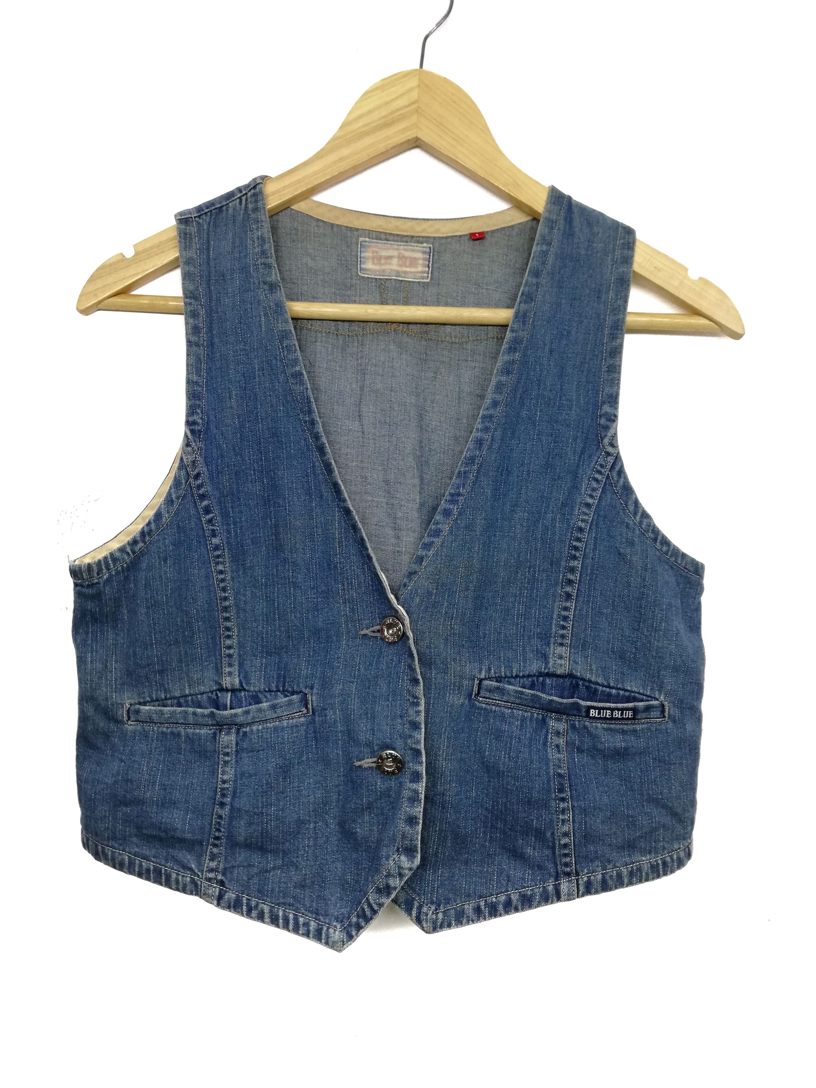 Blue Blue Japan × Japanese Brand 🔥Blue Blue Japan Indigo Denim Vests Jacket🔥 Size US S / EU 44-46 / 1 - 2 Thumbnail