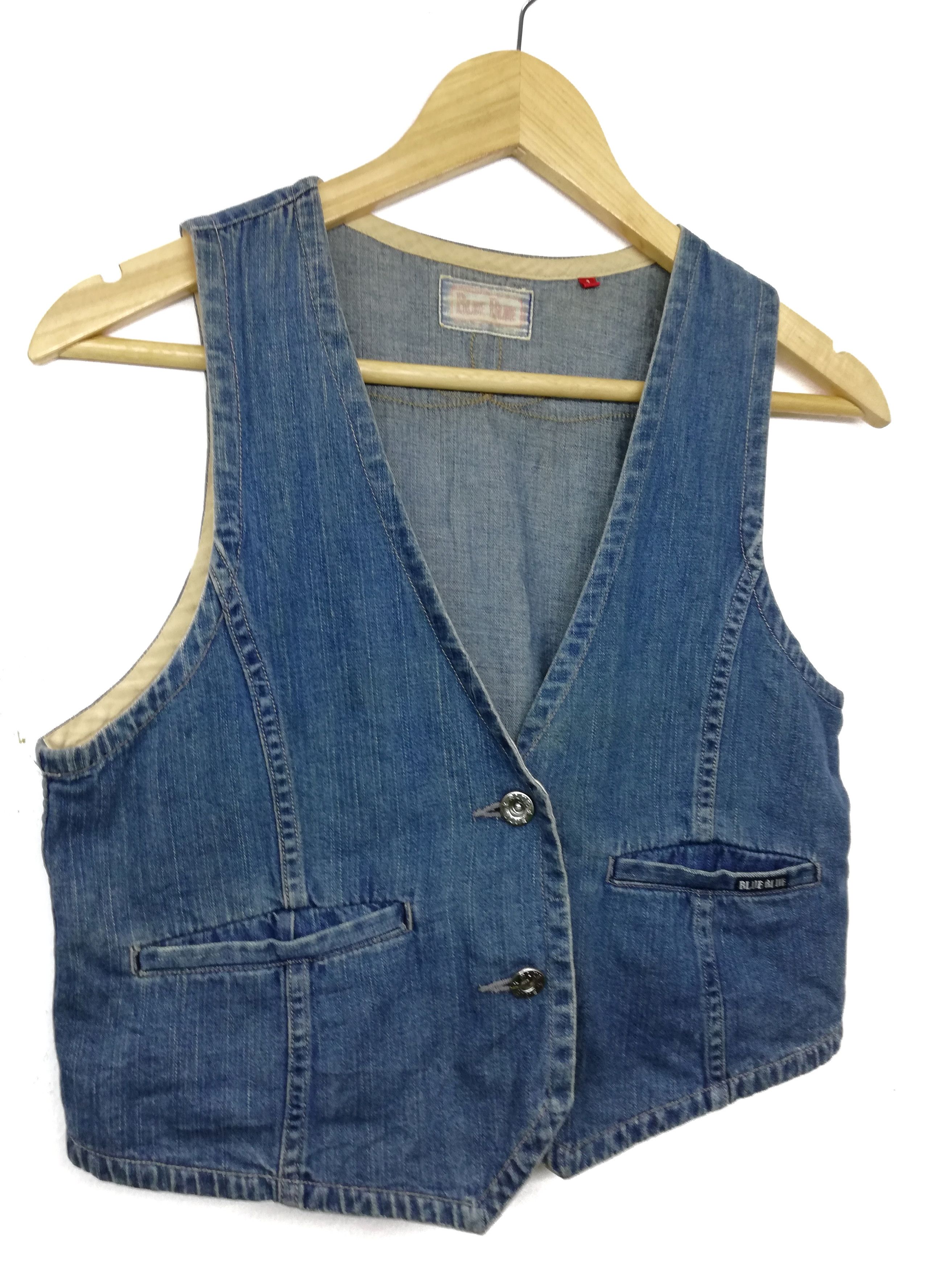 Blue Blue Japan × Japanese Brand 🔥Blue Blue Japan Indigo Denim Vests Jacket🔥 Size US S / EU 44-46 / 1 - 1 Thumbnail