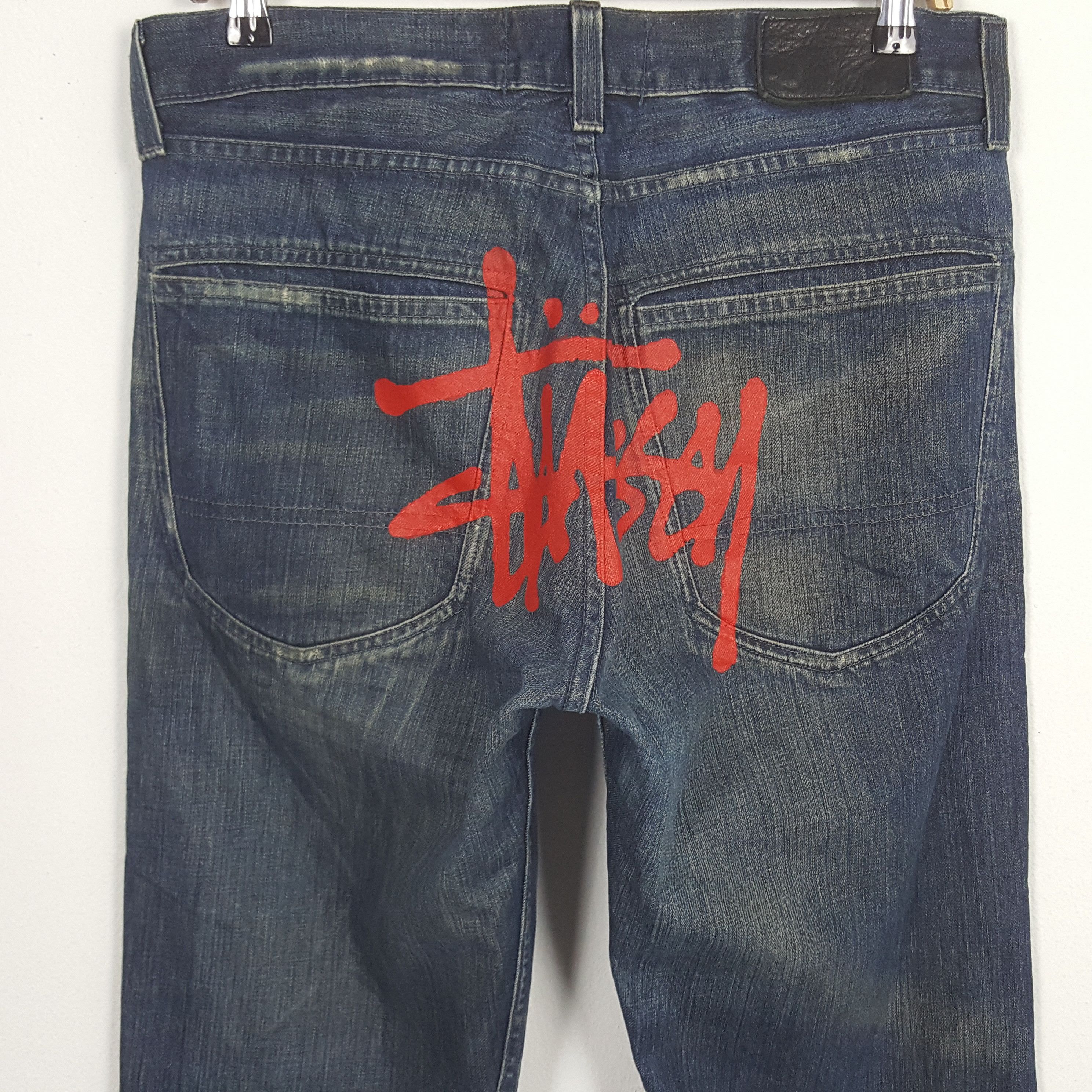 Stussy × Vintage Vintage Stussy Custom Art Big Logo Denim Size US 34 / EU 50 - 2 Thumbnail