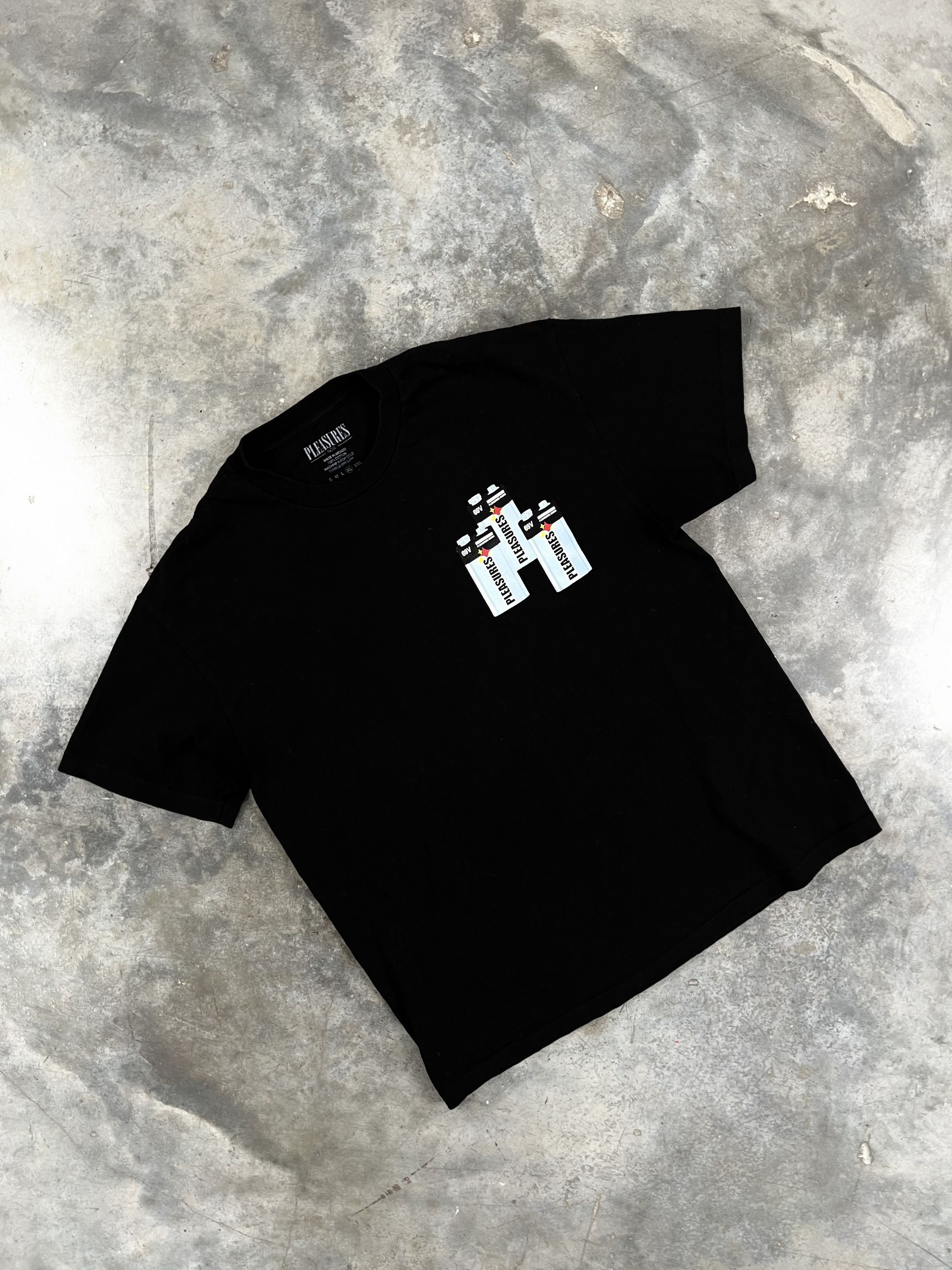 Pleasures Pleasures Electric Tongue Battery Mouth Tee Black XL Size US XL / EU 56 / 4 - 4 Thumbnail