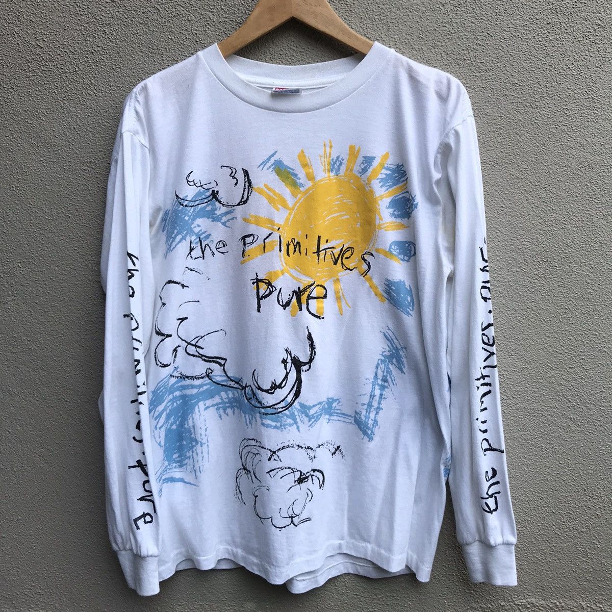 Band Tees Vintage rare 90s THE PRIMITIVES band new wave longsleeves Size US L / EU 52-54 / 3 - 2 Thumbnail