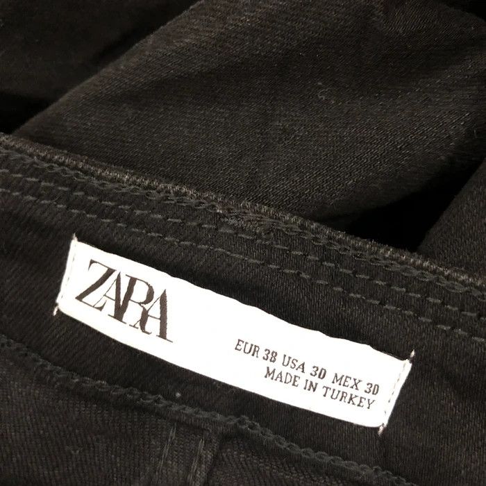 Zara Zara Distressed Black Denim Pant Size US 30 / EU 46 - 7 Thumbnail