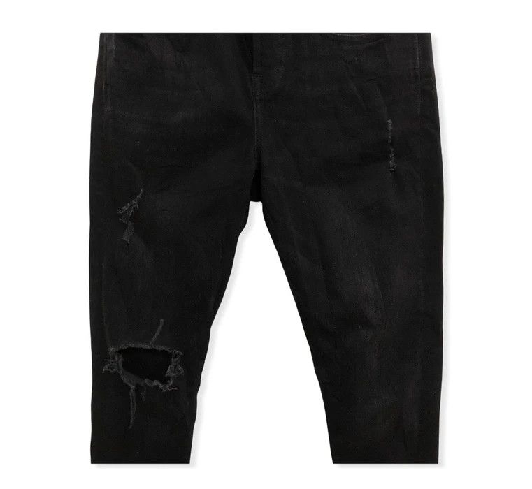 Zara Zara Distressed Black Denim Pant Size US 30 / EU 46 - 4 Thumbnail