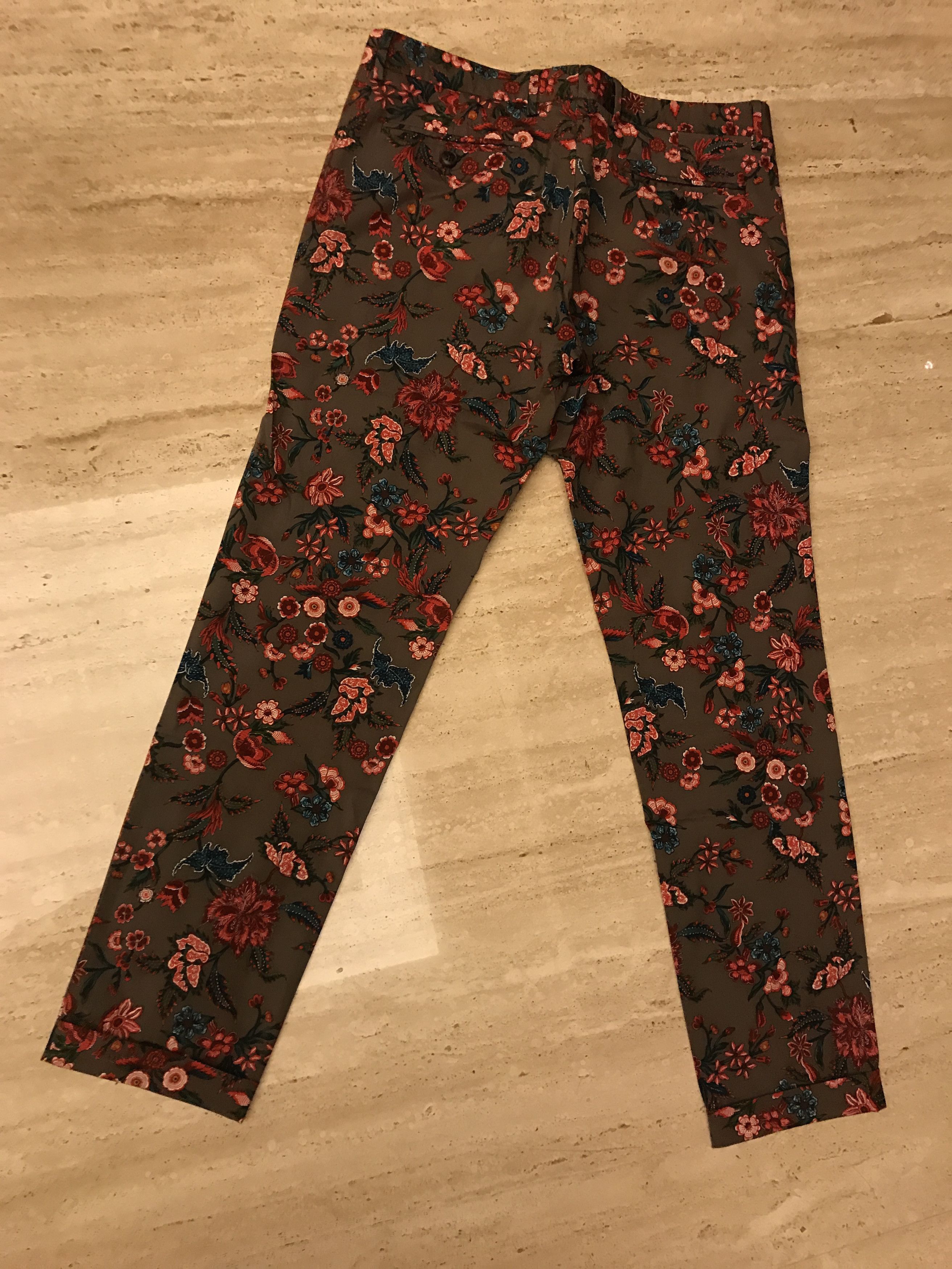 Gucci floral brown riding pants Size US 30 / EU 46 - 2 Thumbnail