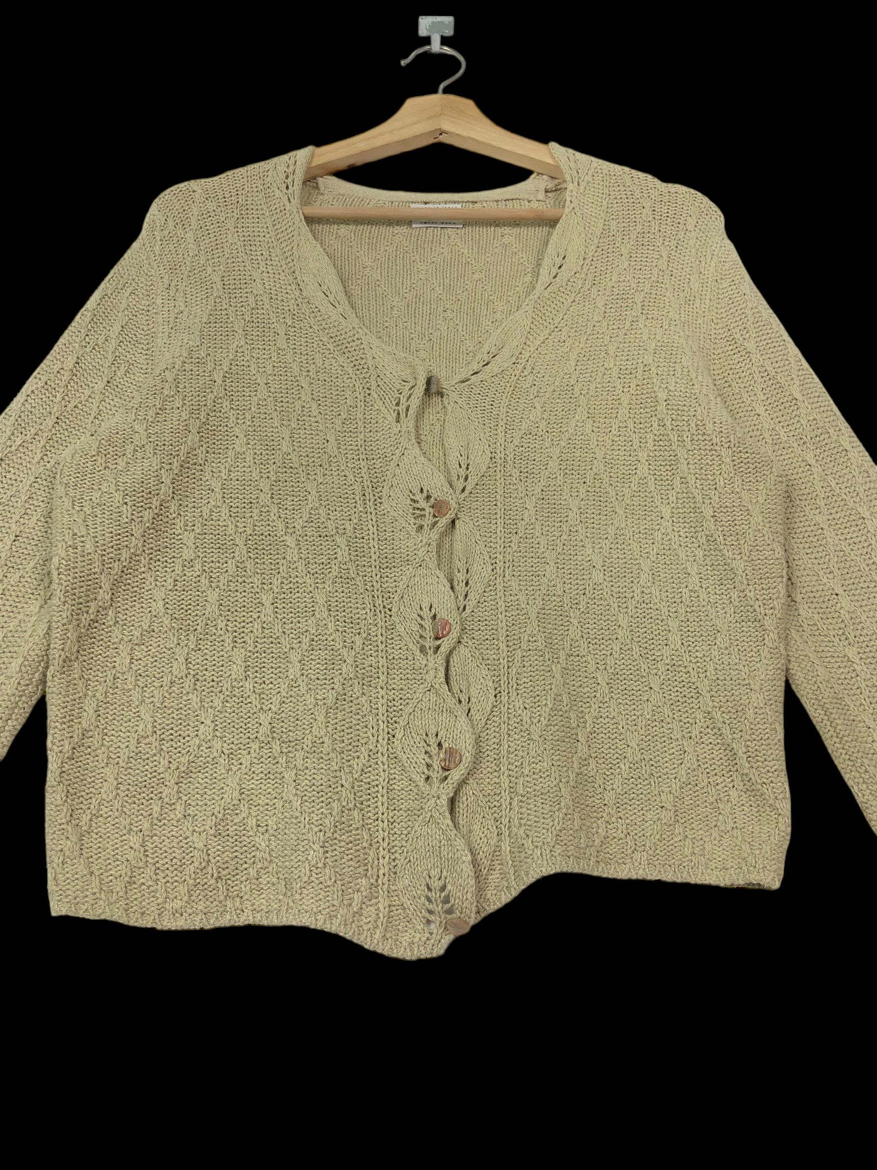 United Colors Of Benetton TEXTURED KNIT CROP CARDIGAN Size M / US 6-8 / IT 42-44 - 4 Thumbnail