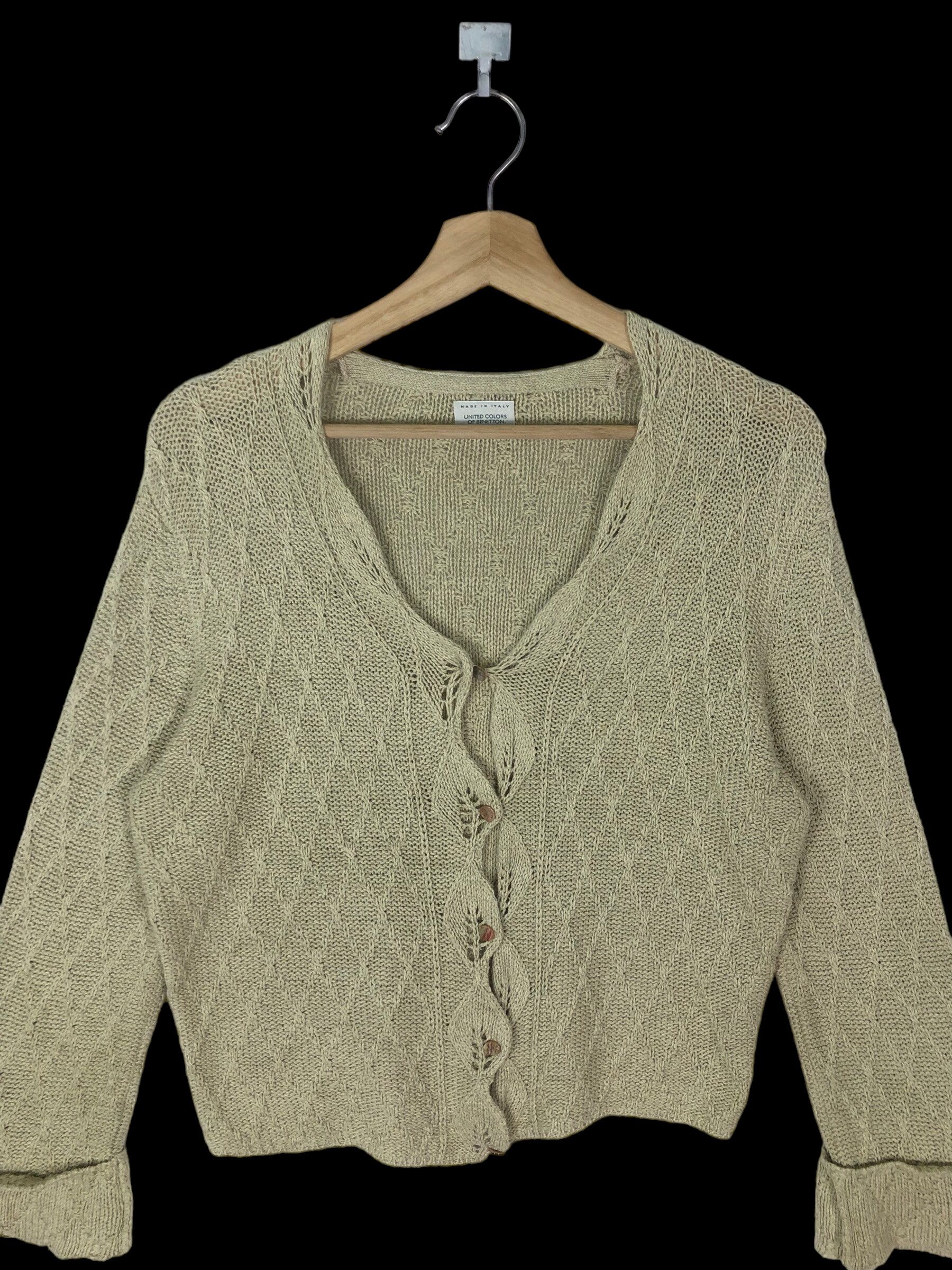 United Colors Of Benetton TEXTURED KNIT CROP CARDIGAN Size M / US 6-8 / IT 42-44 - 6 Thumbnail