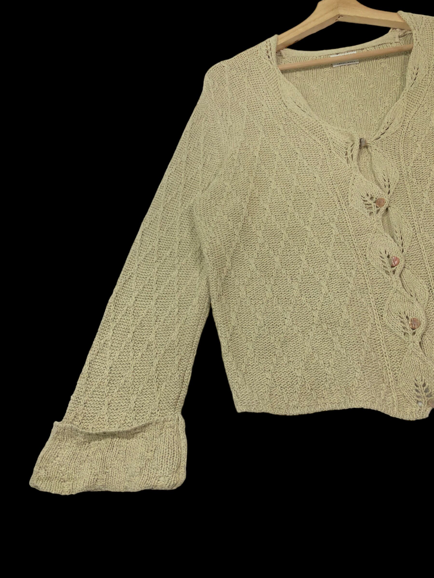 United Colors Of Benetton TEXTURED KNIT CROP CARDIGAN Size M / US 6-8 / IT 42-44 - 5 Thumbnail