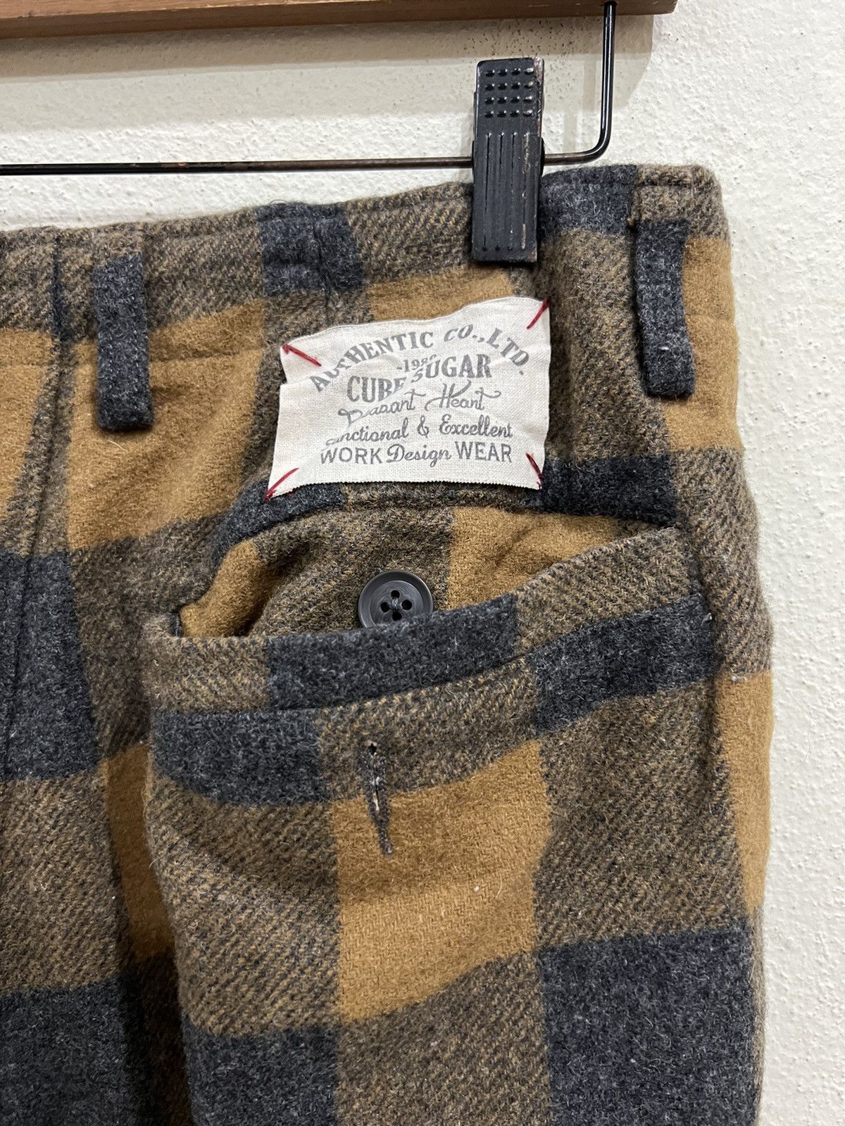 Japanese Brand Japanese Brand Cube Sugar Plaid Tartan 3 Quarter Wool Pant Size US 28 / EU 44 - 7 Thumbnail