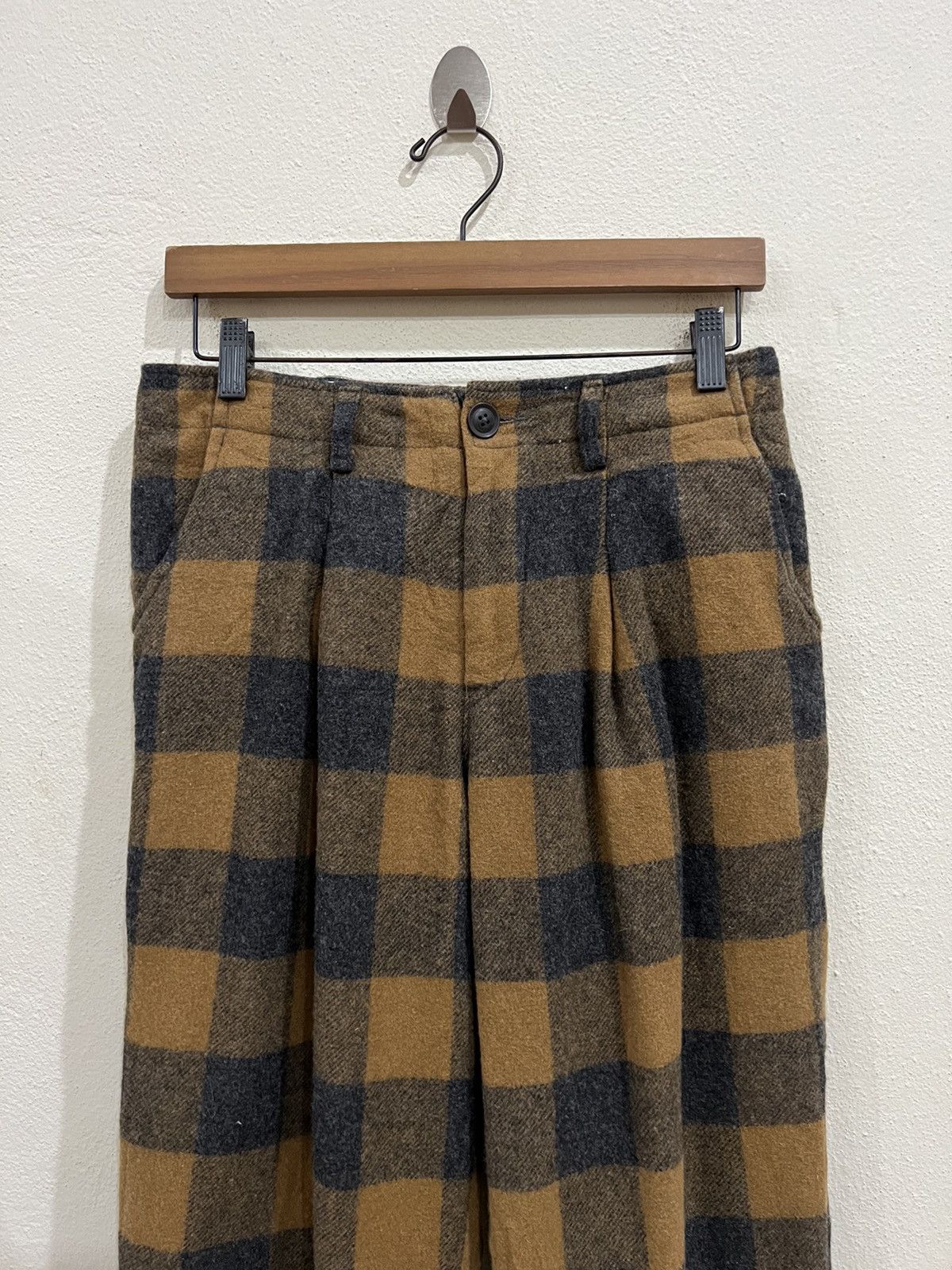 Japanese Brand Japanese Brand Cube Sugar Plaid Tartan 3 Quarter Wool Pant Size US 28 / EU 44 - 3 Thumbnail