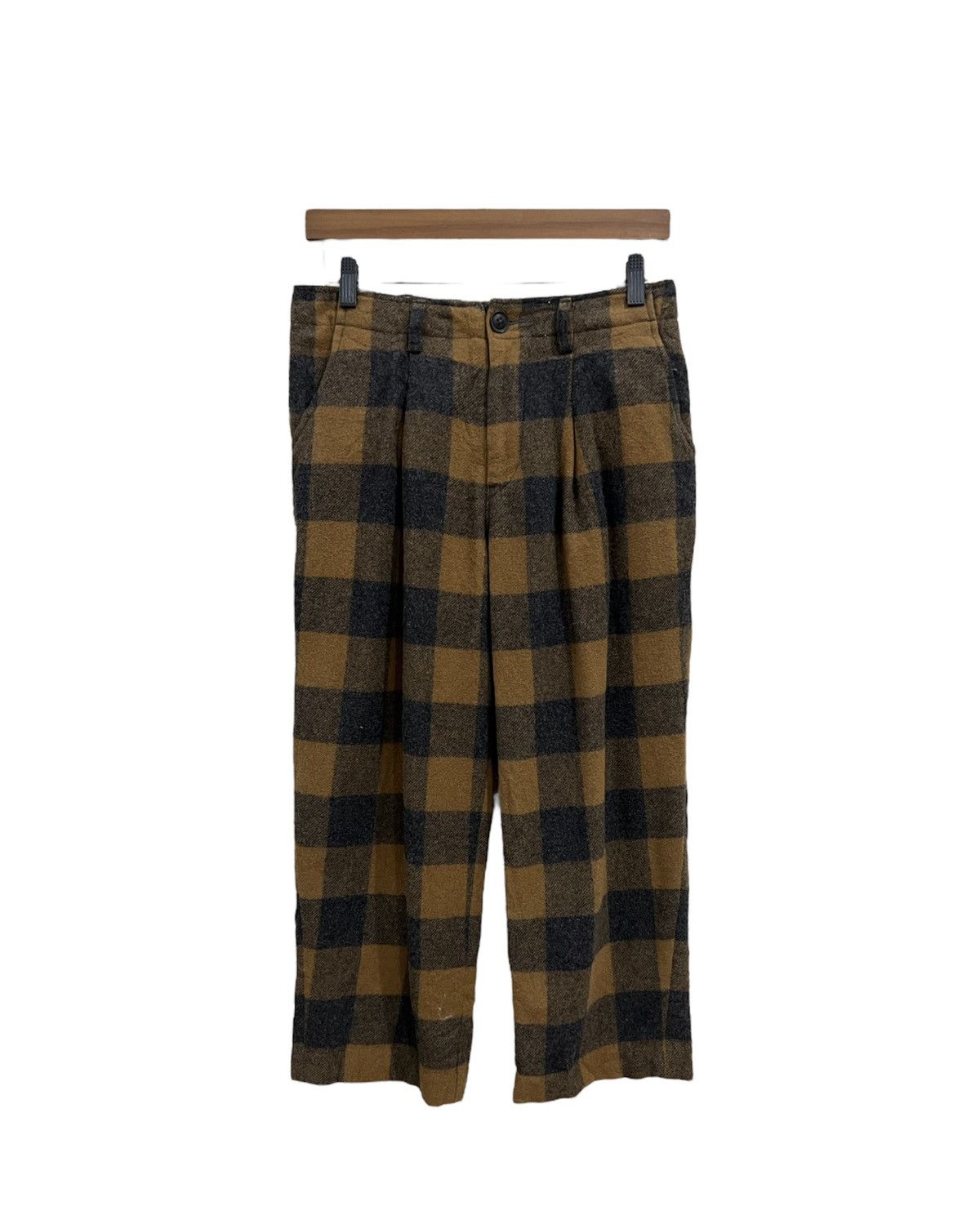 Japanese Brand Japanese Brand Cube Sugar Plaid Tartan 3 Quarter Wool Pant Size US 28 / EU 44 - 1 Thumbnail