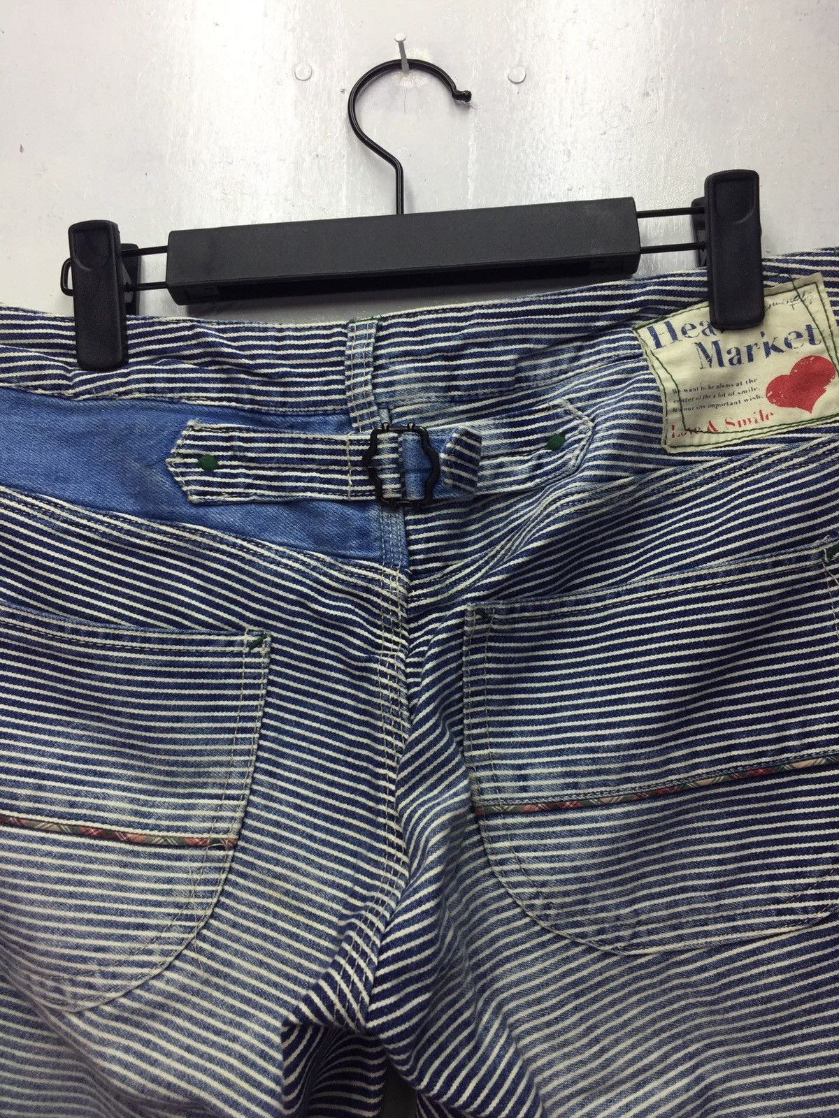 Japanese Brand Vintage Heart Market Stripe Pant Size US 30 / EU 46 - 3 Thumbnail