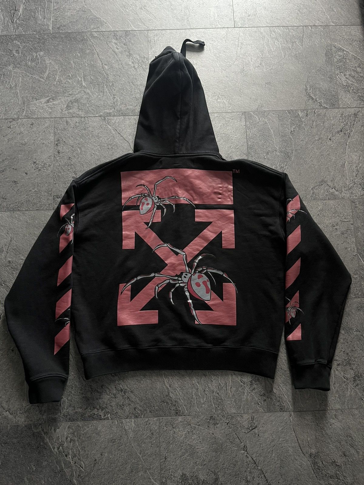 image of Off White Off-White Spider Hoodie in Black, Men's (Size Large)