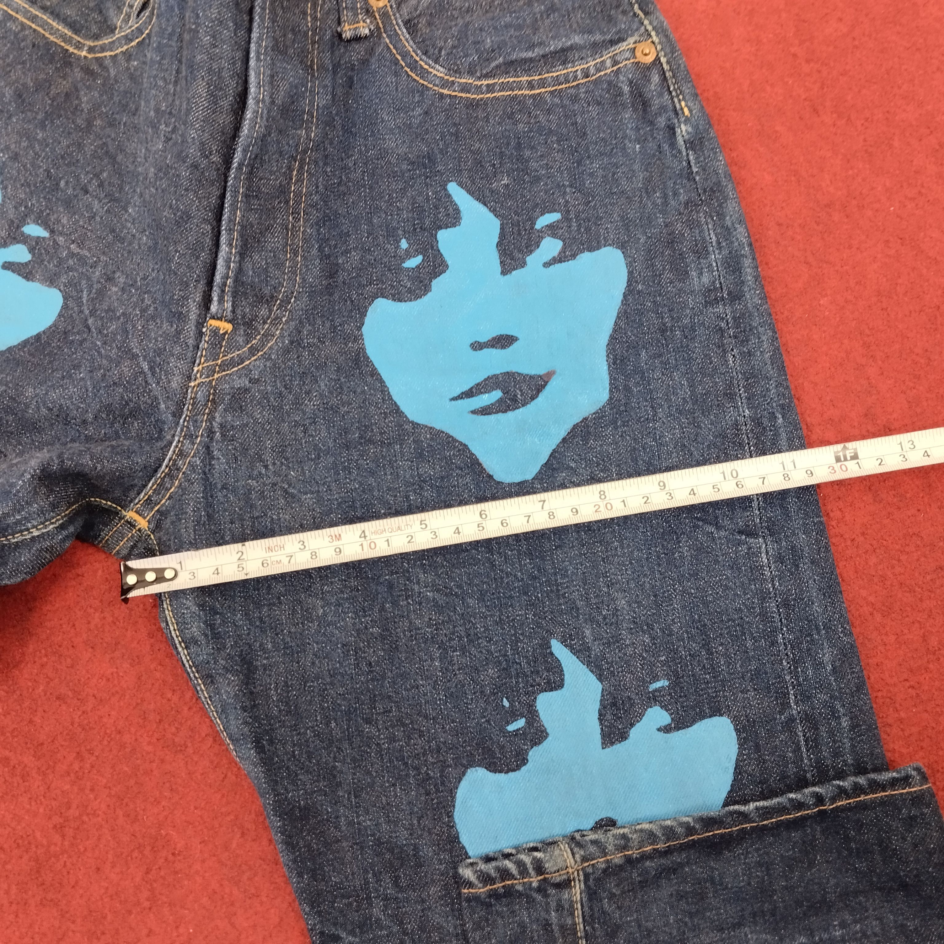 Hysteric Glamour × Japanese Brand × Vintage Hysteric Glamour Japanese Brand Custom Face Style Jeans Size US 27 - 18 Thumbnail