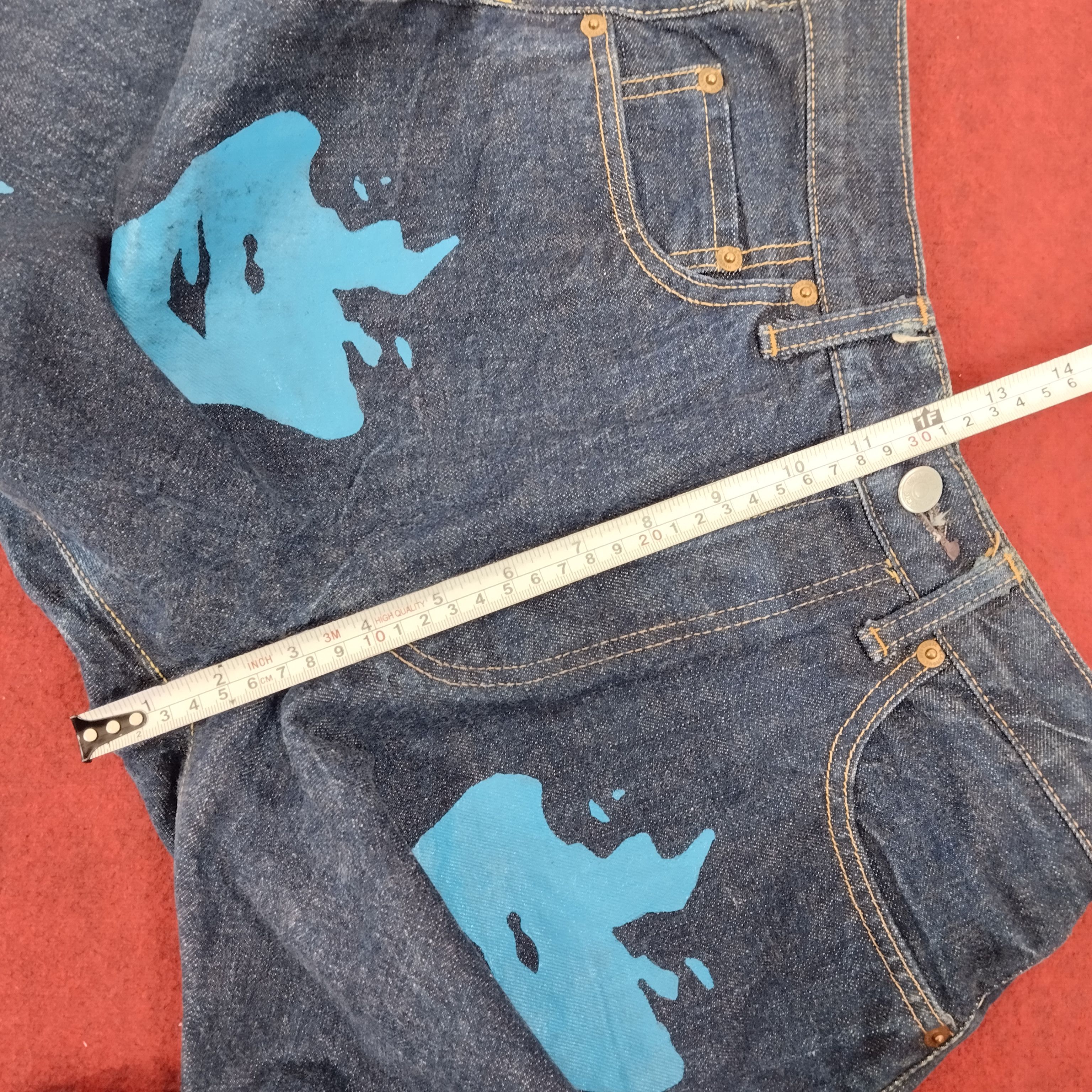 Hysteric Glamour × Japanese Brand × Vintage Hysteric Glamour Japanese Brand Custom Face Style Jeans Size US 27 - 17 Thumbnail
