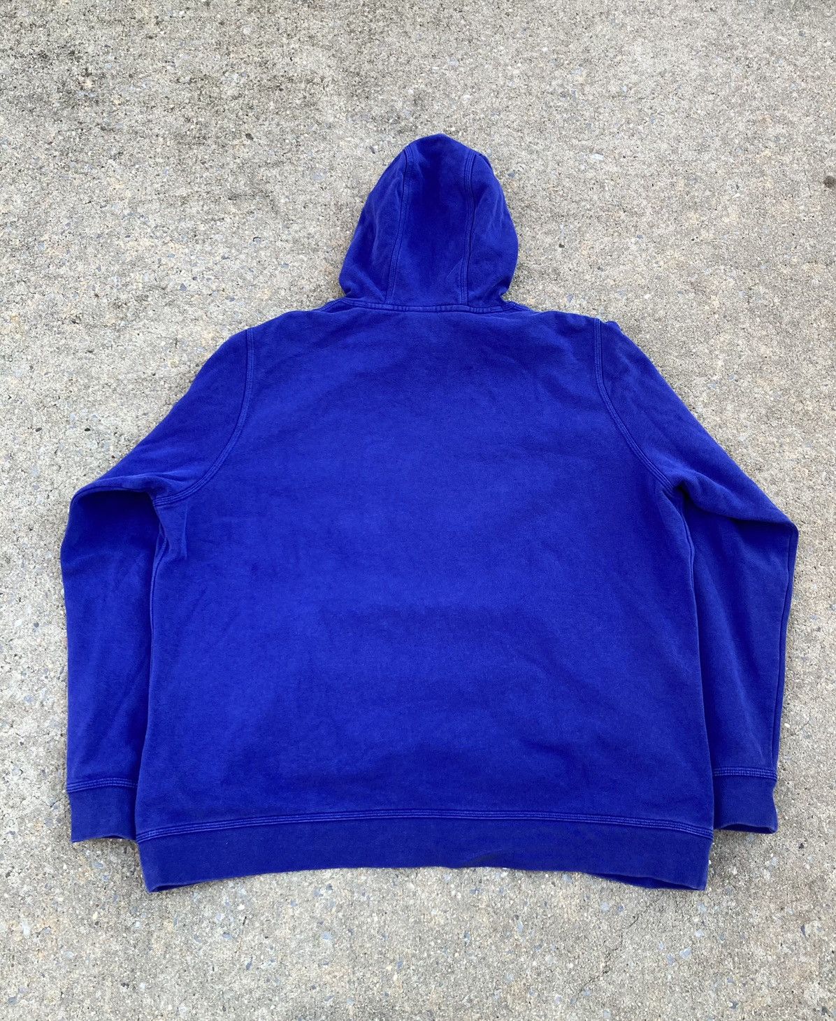 Nike × Vintage Vintage Y2K Nike Swoosh Hoodie Pullover Royal/ Volt Size US XXL / EU 58 / 5 - 2 Thumbnail