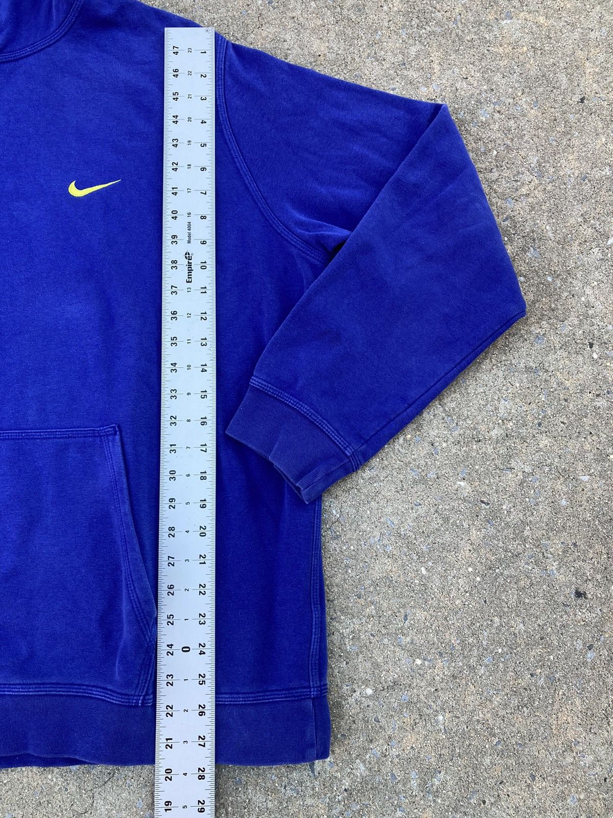 Nike × Vintage Vintage Y2K Nike Swoosh Hoodie Pullover Royal/ Volt Size US XXL / EU 58 / 5 - 6 Thumbnail
